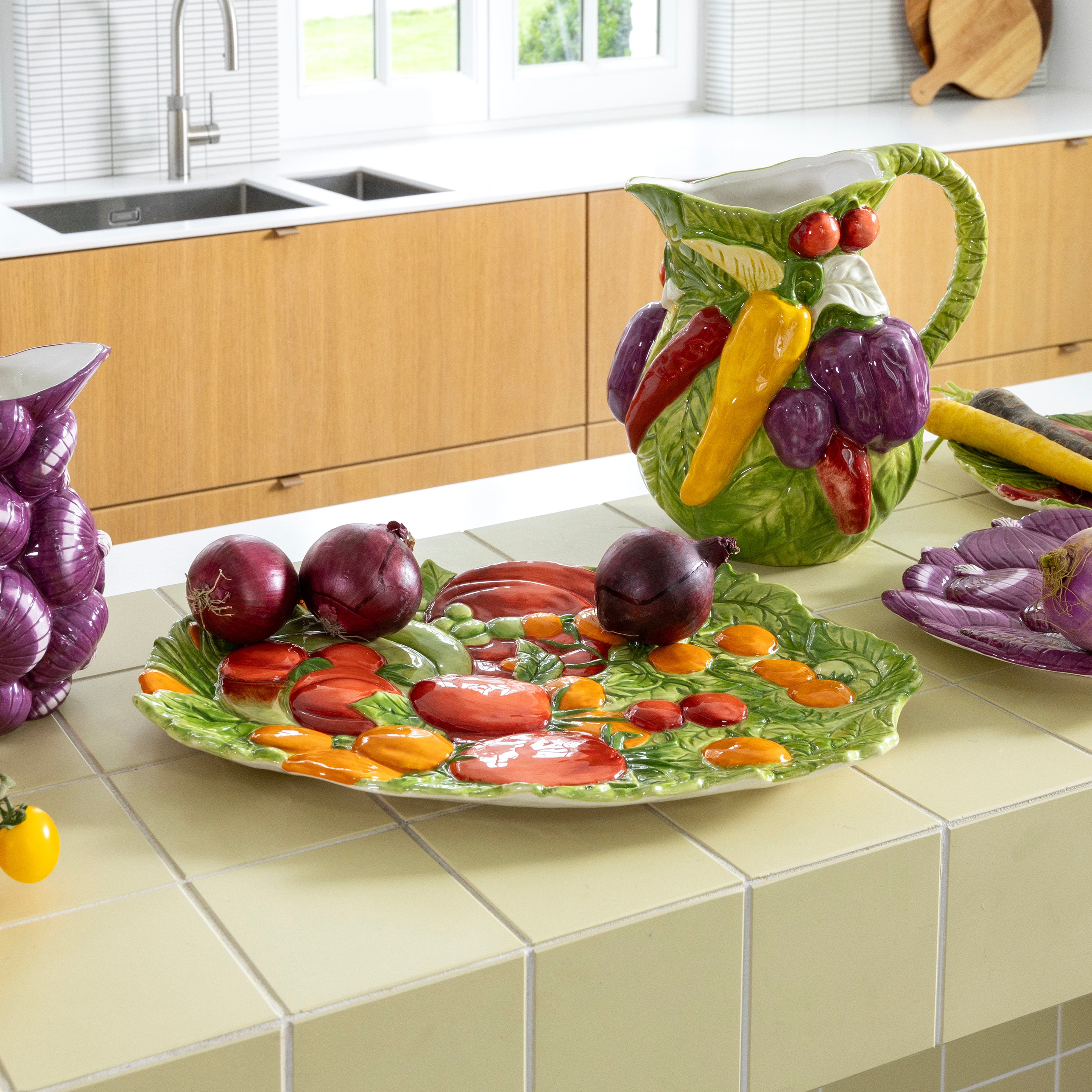 Półmisek LEGUME TOMATO zielony z czerwonym