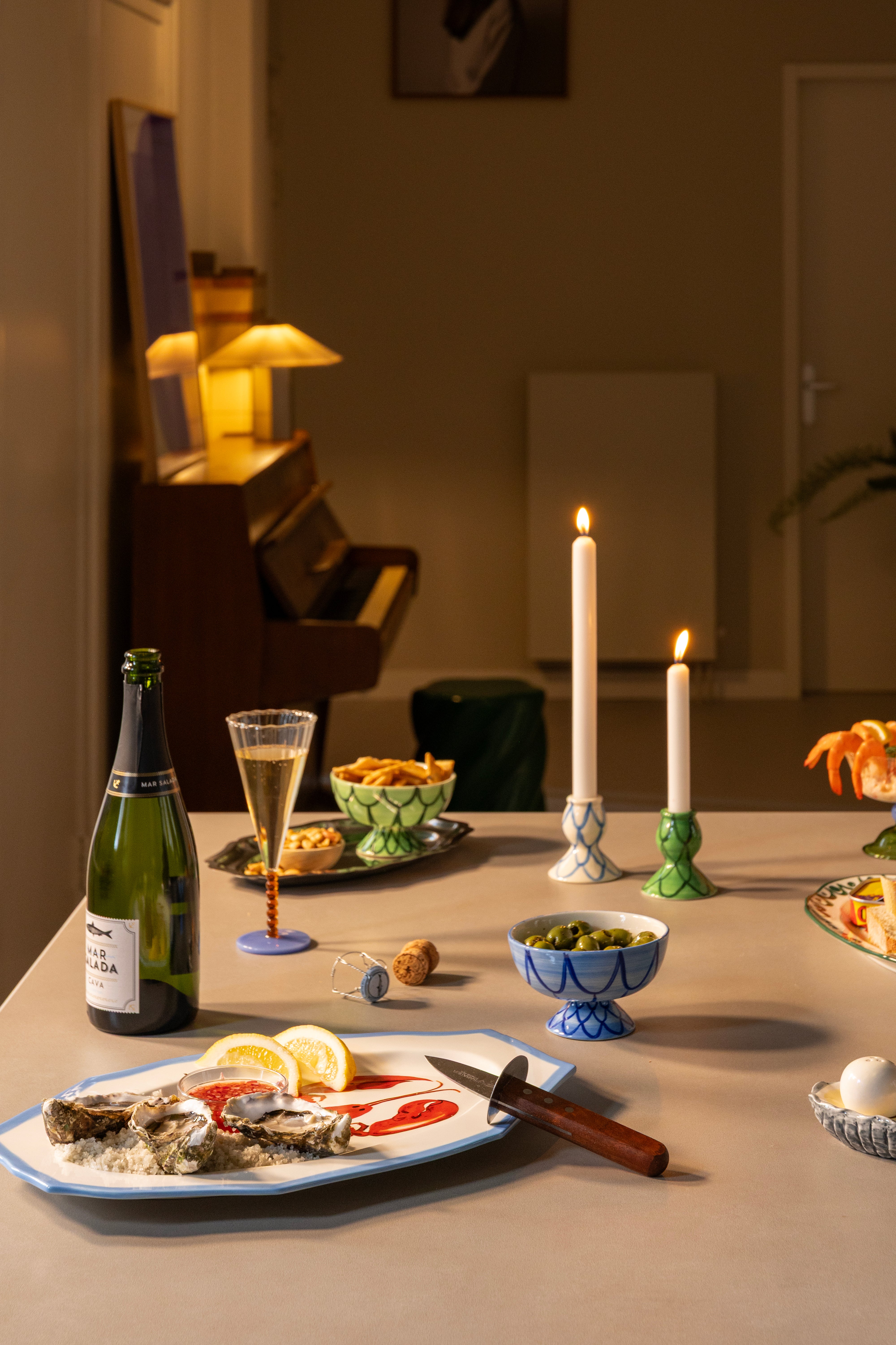 Sviečnik SIRENE zelený