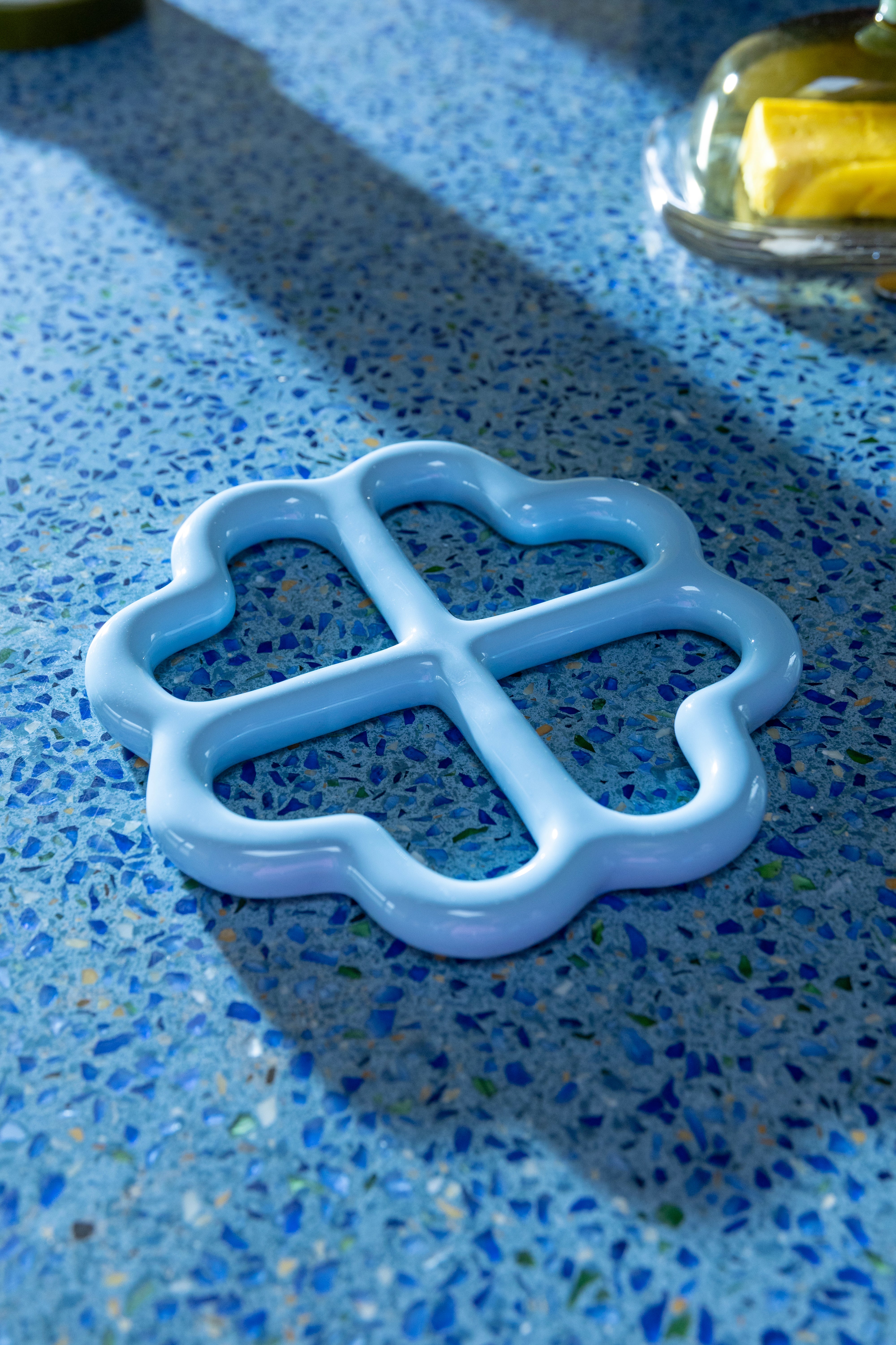 CLOVER coaster blue