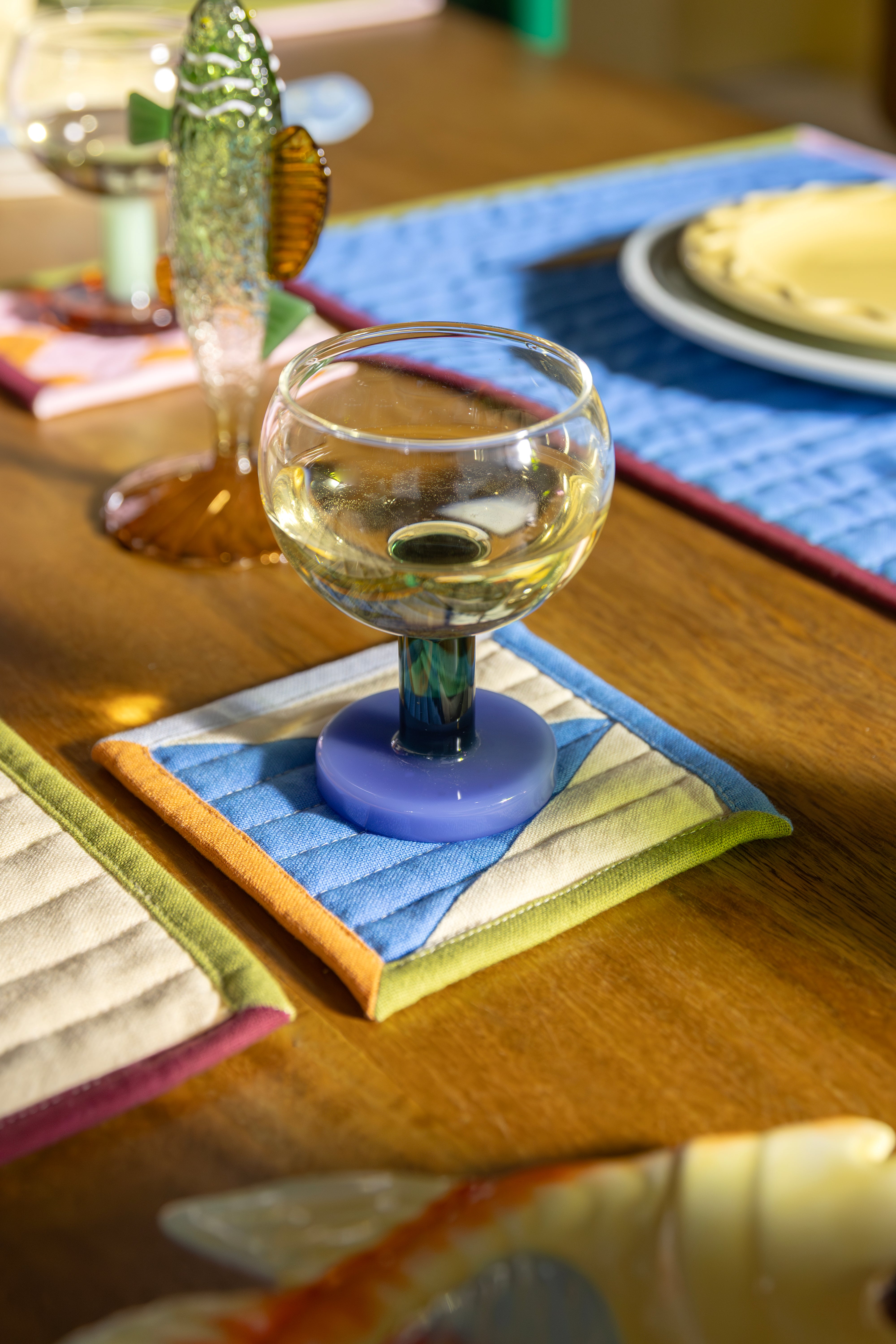 Súprava podložiek pod hrnčeky STITCH farebná