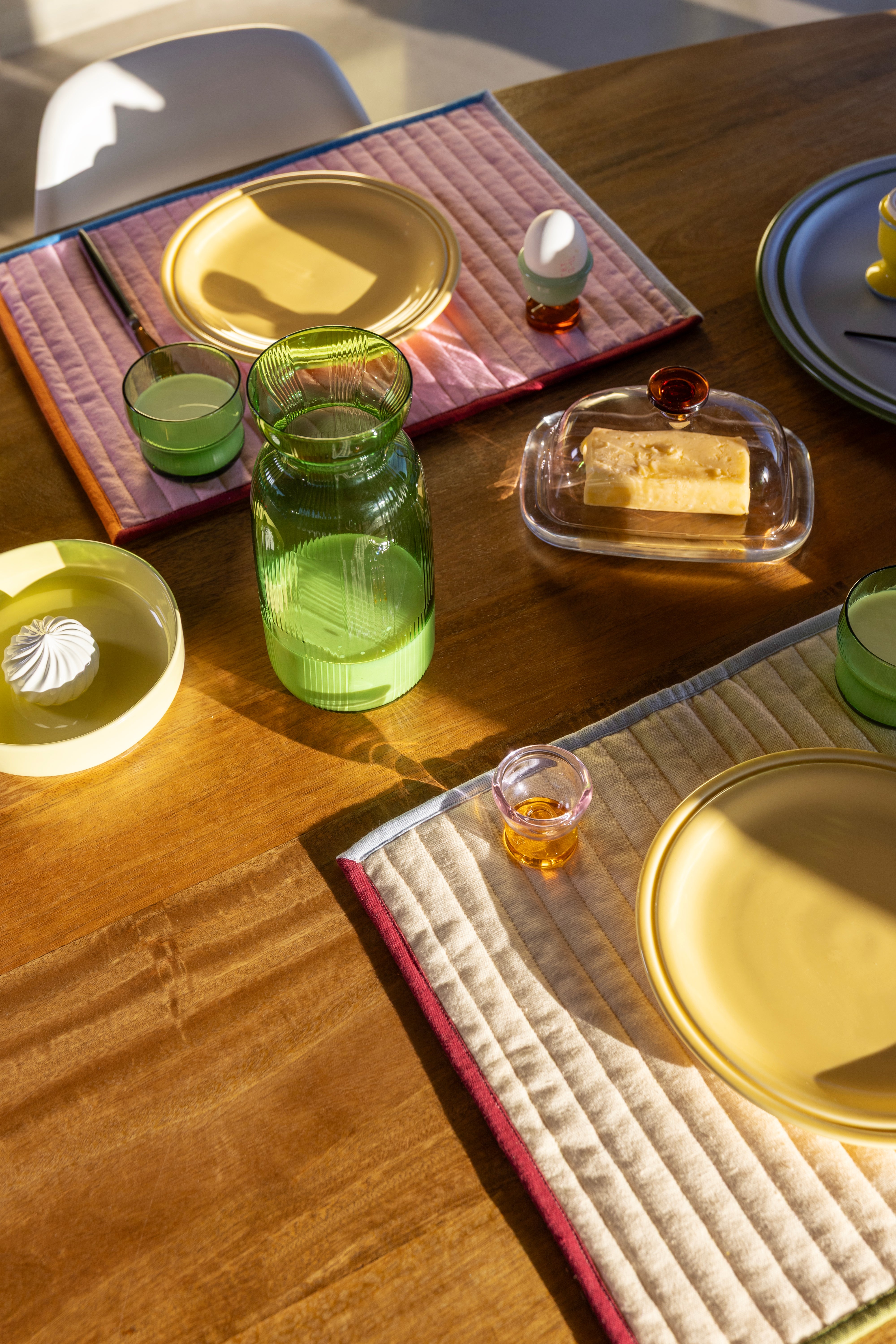 Circus Carafe Green Glass