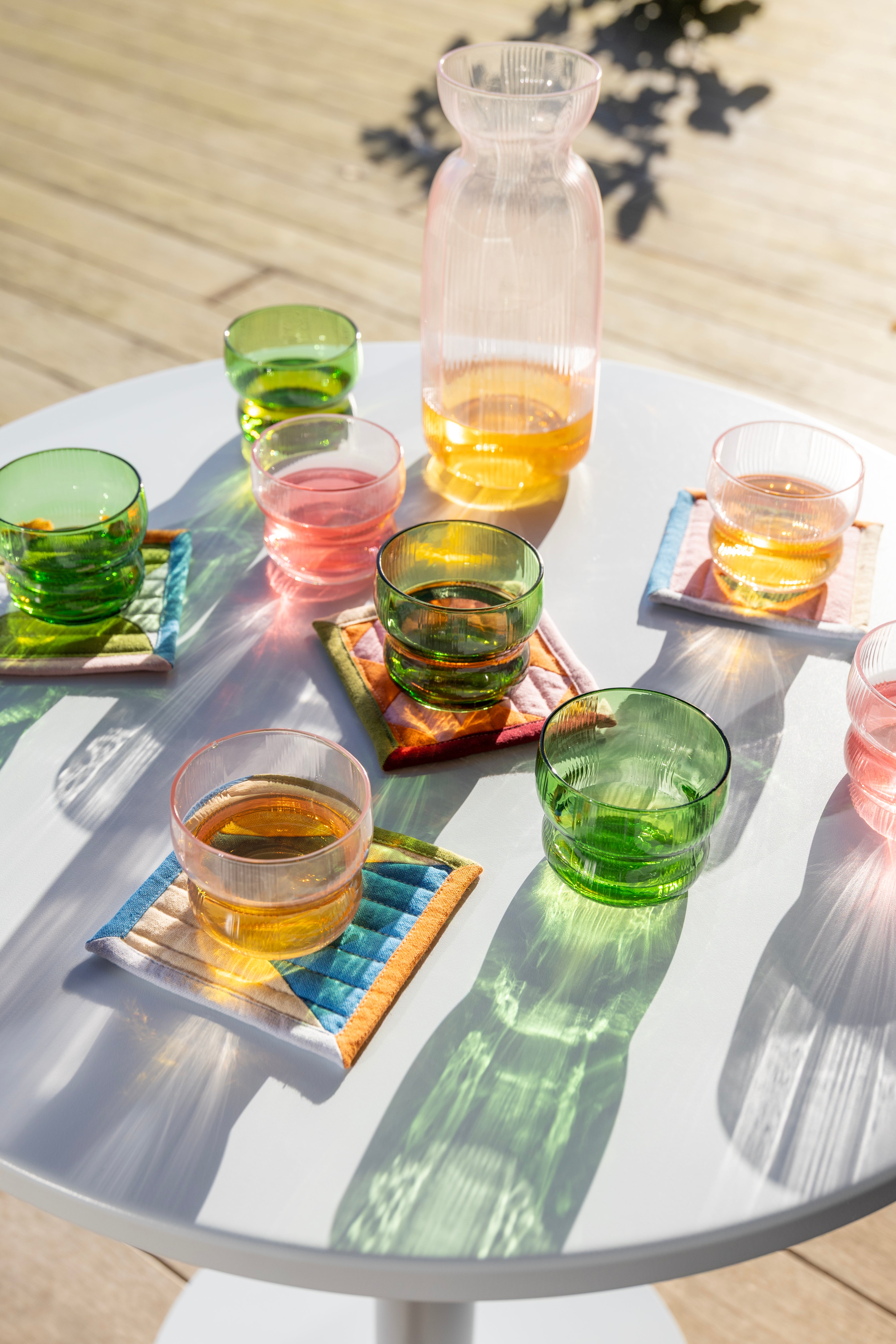 Circus Carafe Pink Glass