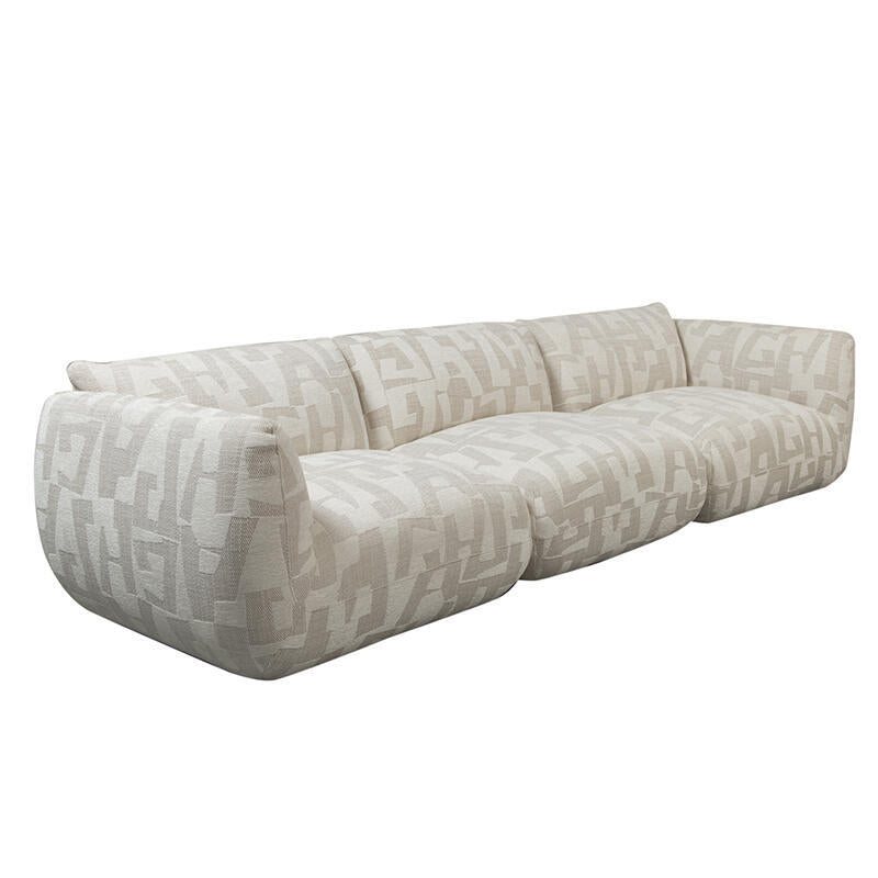 Sofa pre 4 osoby AMSTERDAM v svetlo béžovom vzore
