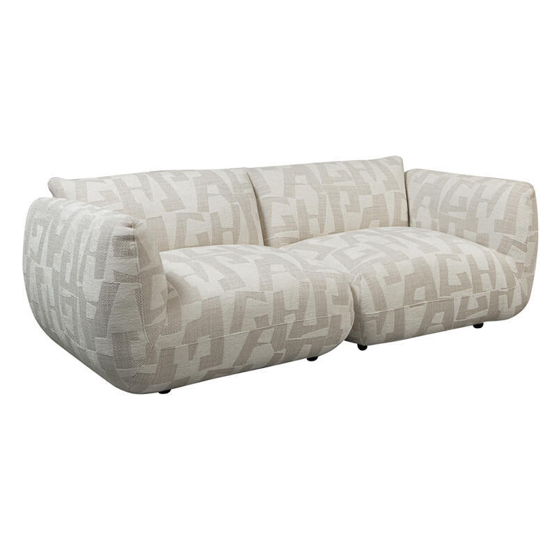 Sofa pre 2,5 osoby AMSTERDAM v svetlo béžovom vzore