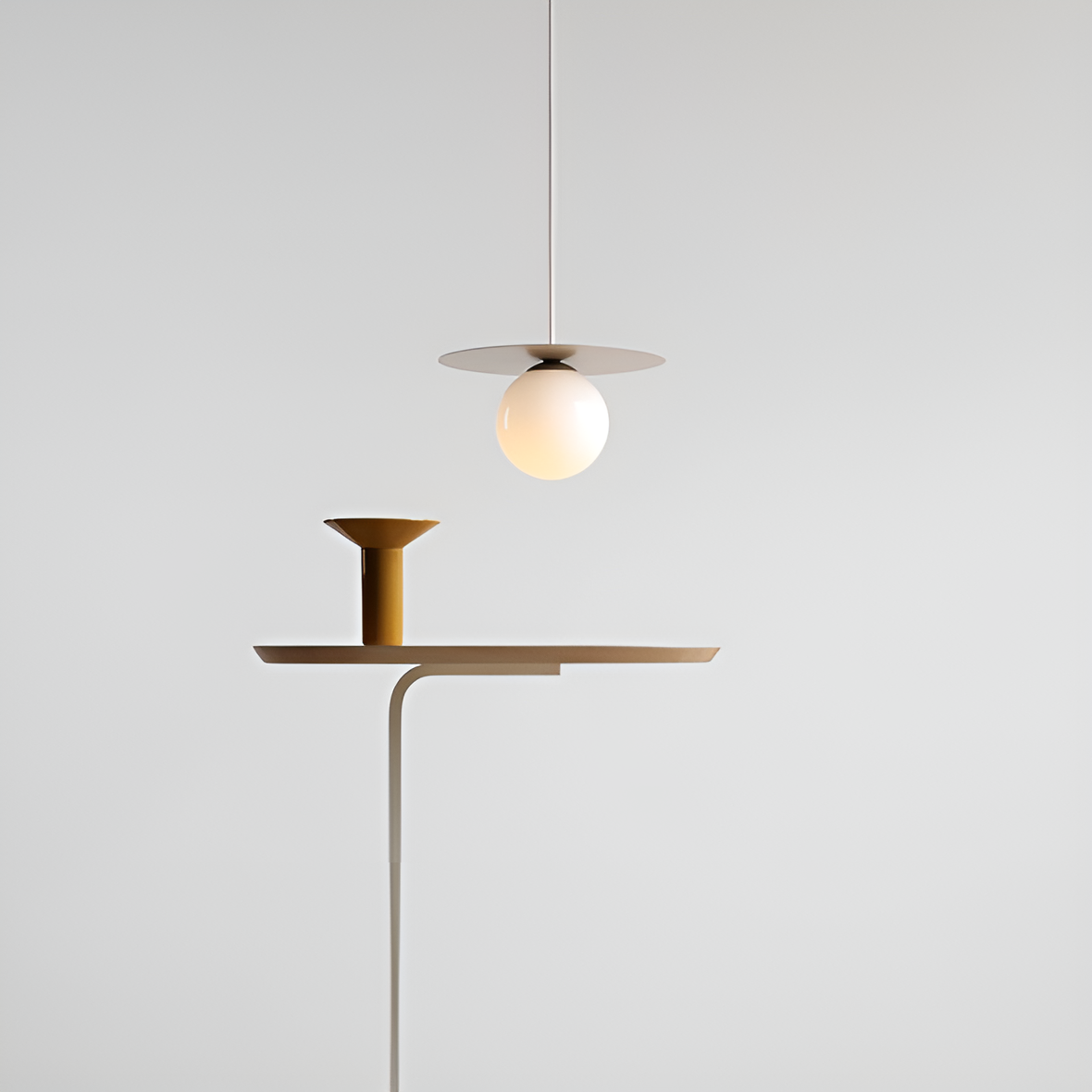 Loop beige hanging lamp