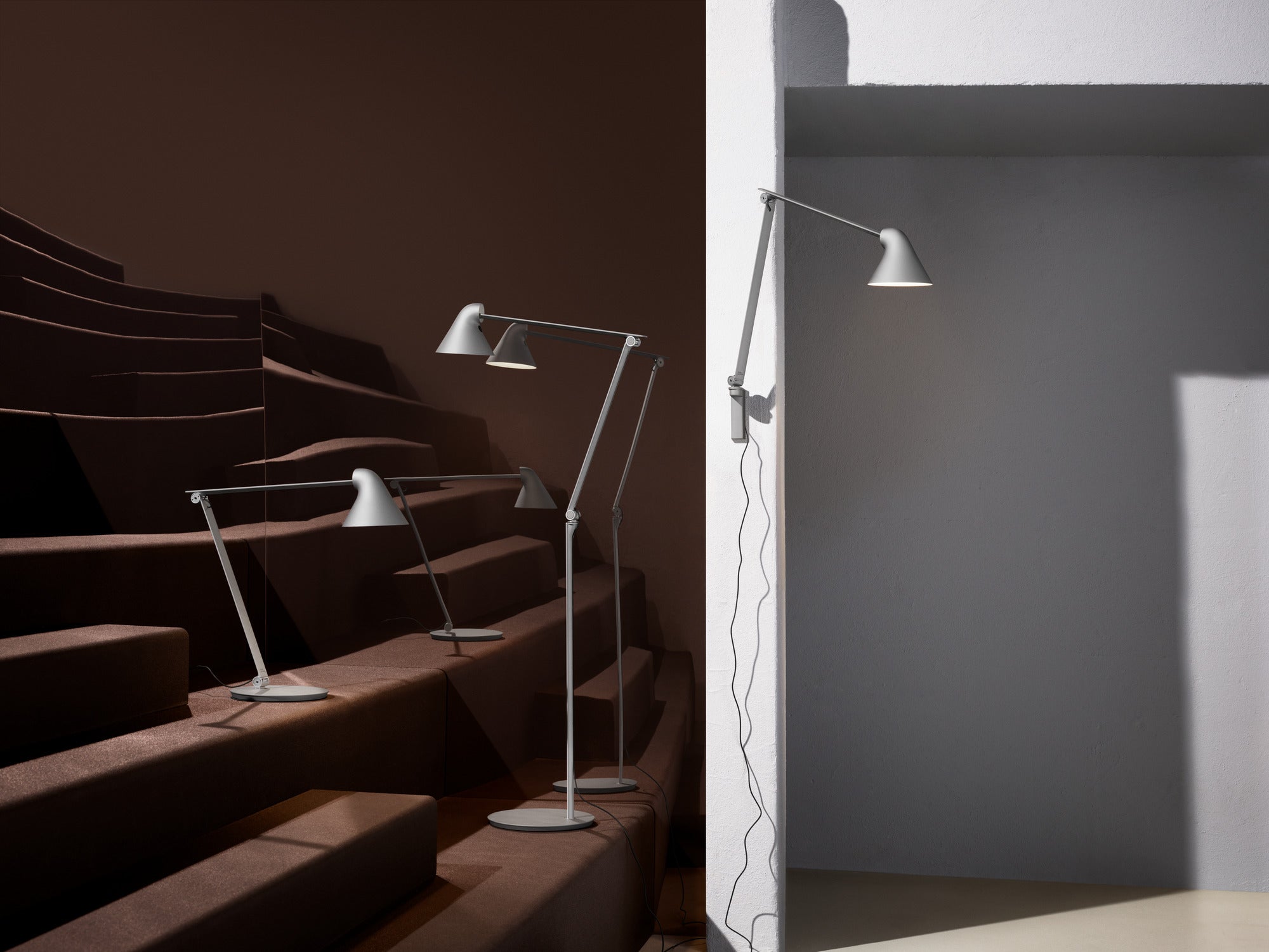 Stolná lampa NJP šedá