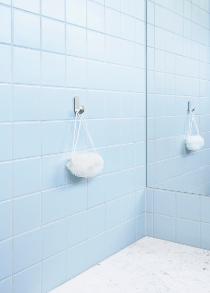 CURVE matte silver hanger set