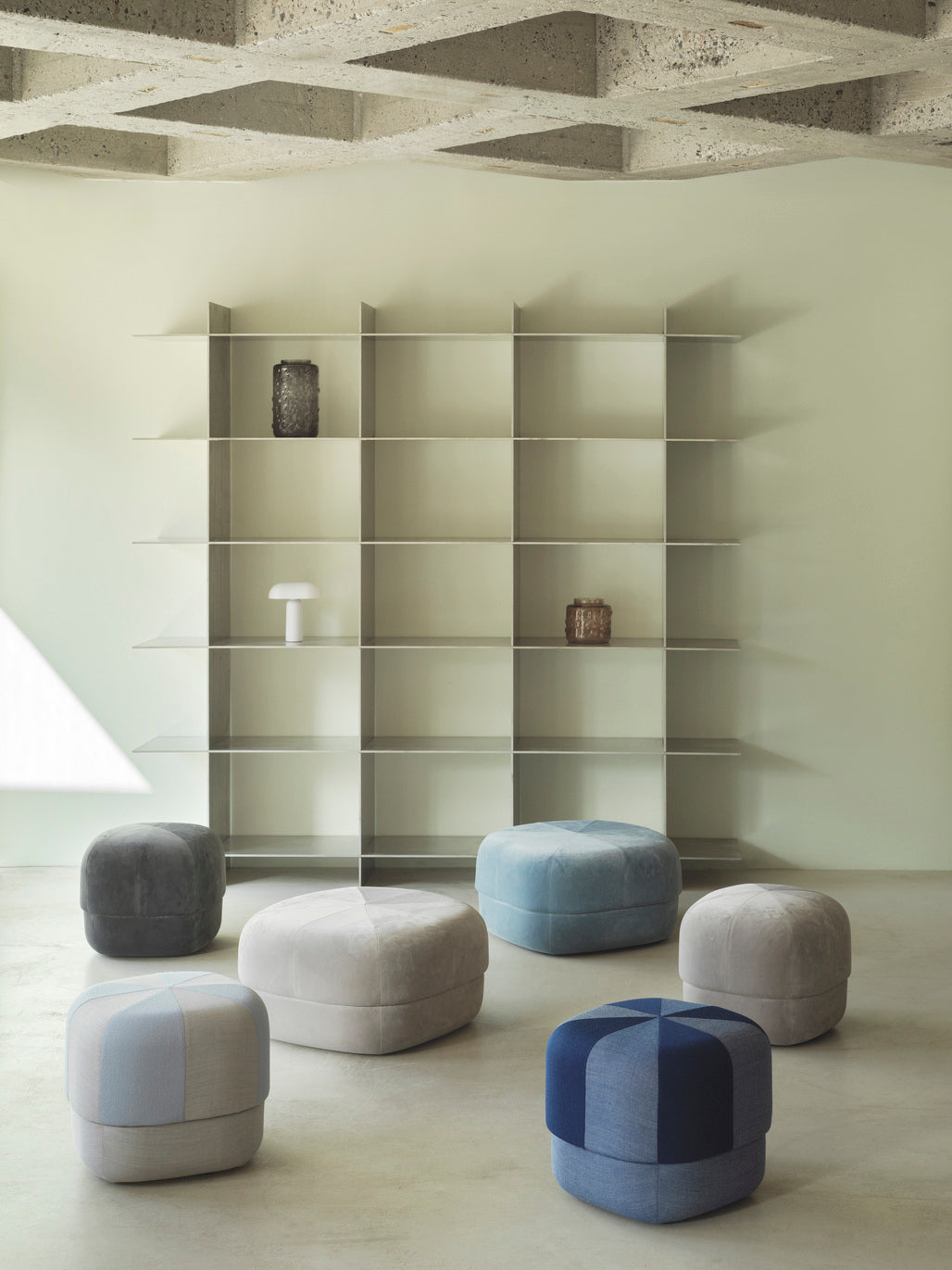 Puf CIRCUS DUO ružový s béžovým