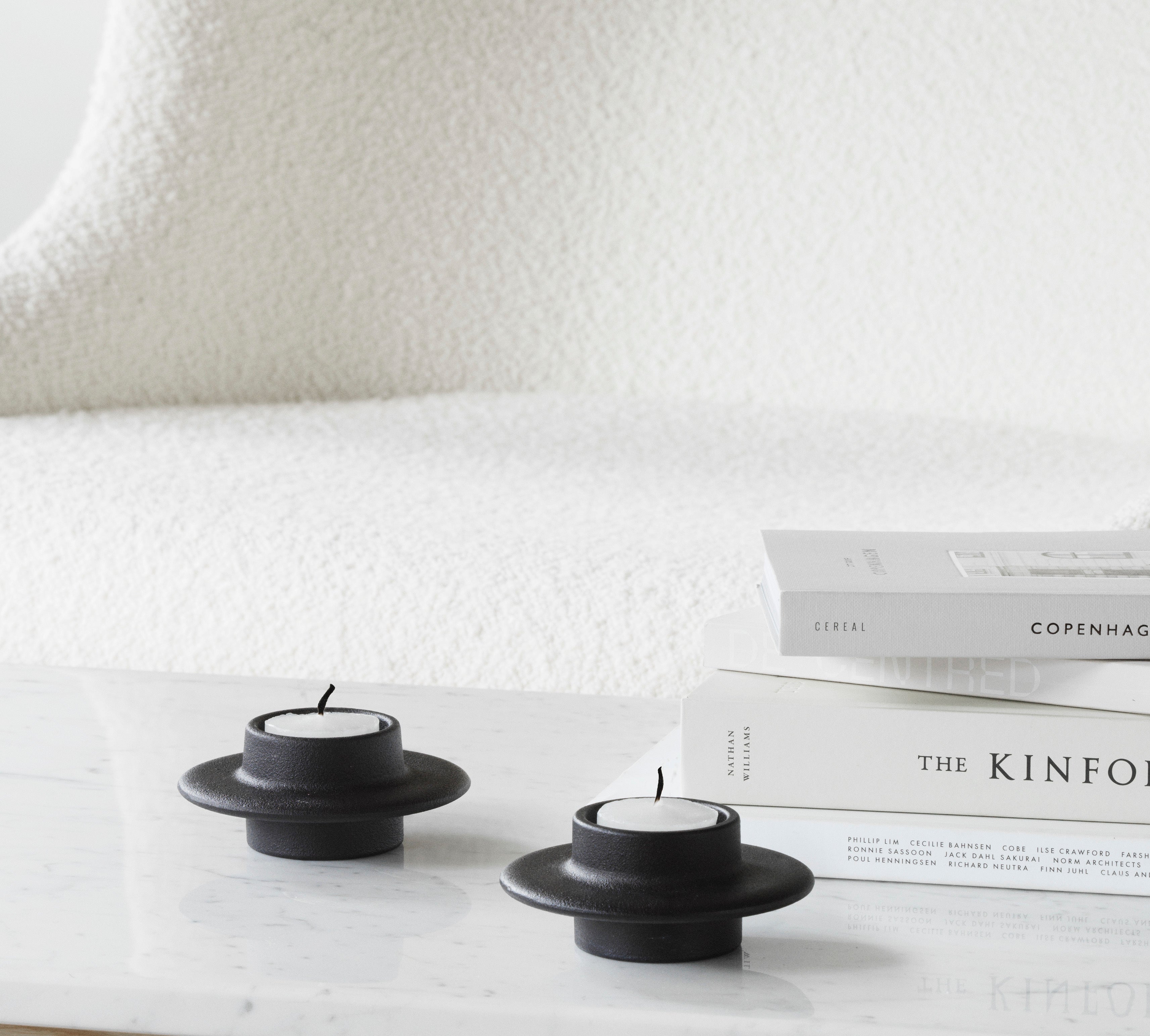 HEIMA TEALIGHT Candle Holder Black Cast Iron