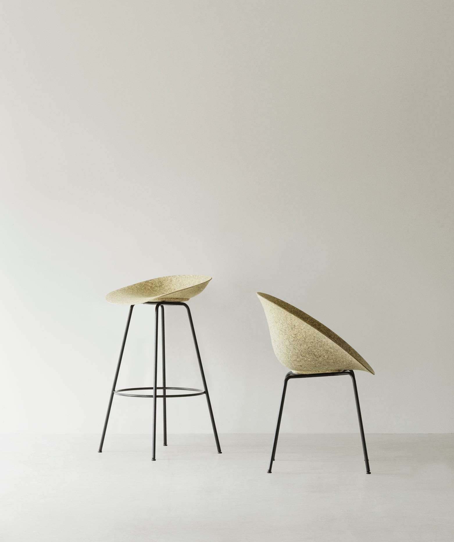 Upholstered chair beige mat with a cream base