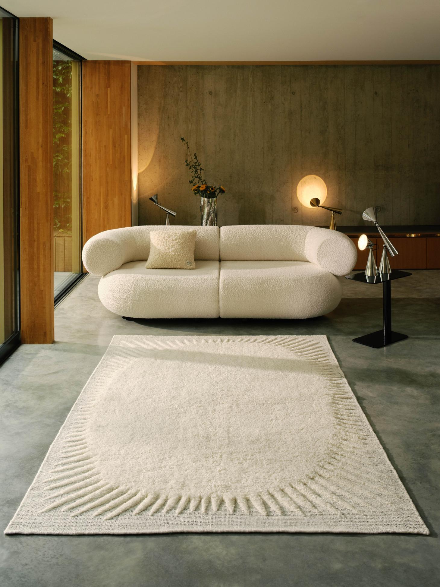 KNOTTY rug bleached jute