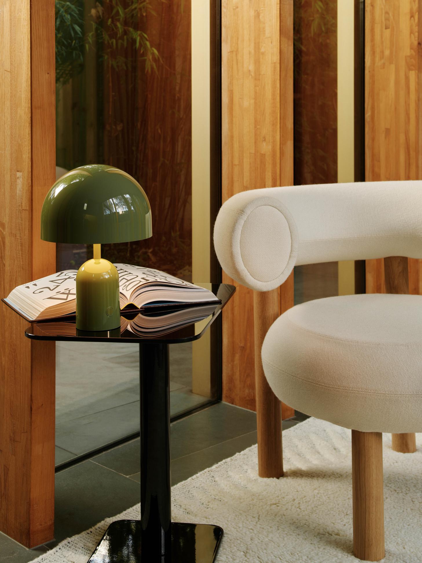 Portable table lamp BELL green