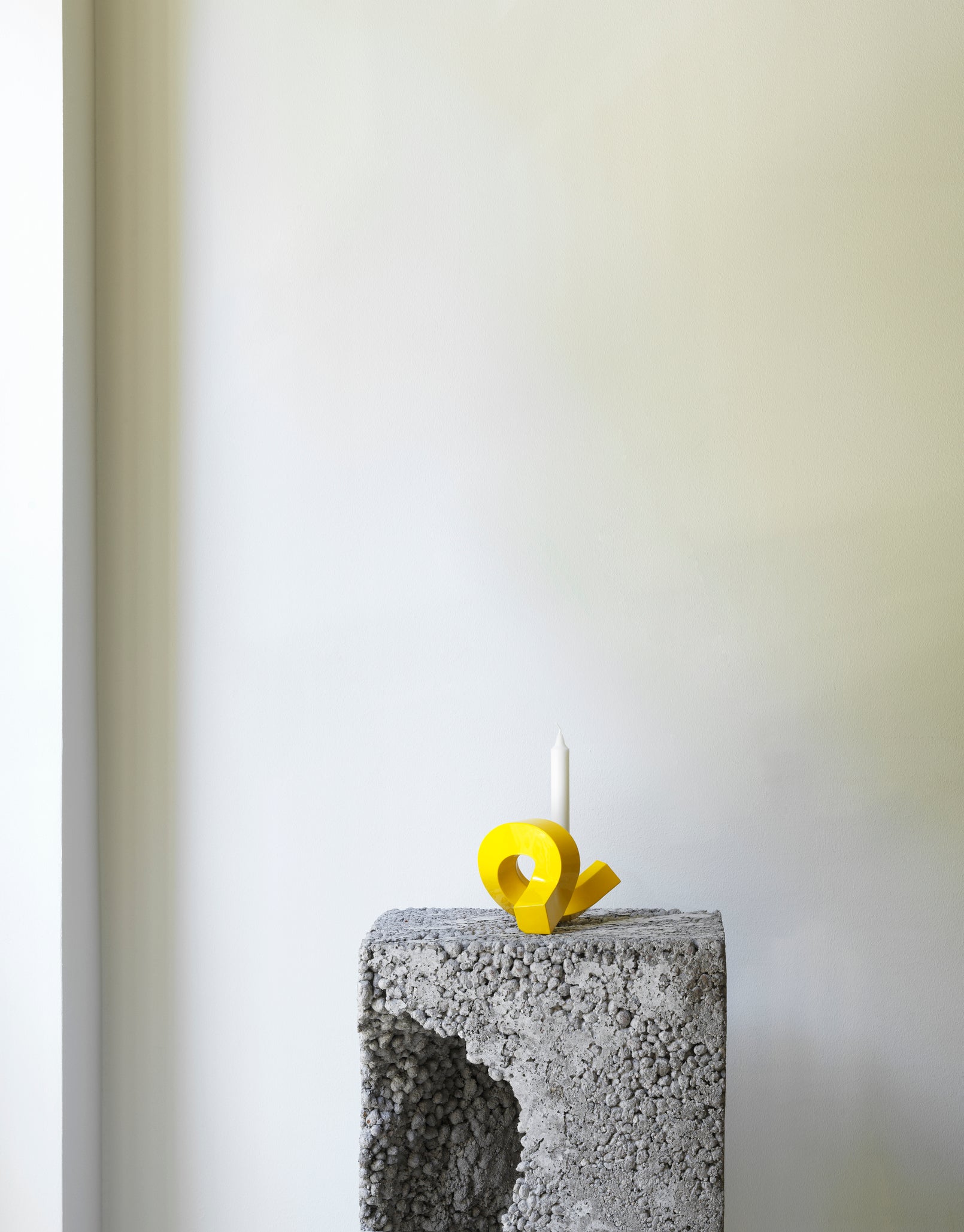 CROOKED ONE Candle Holder Yellow