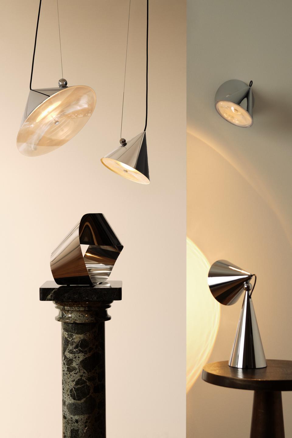 Závesná lampa POSE strieborná