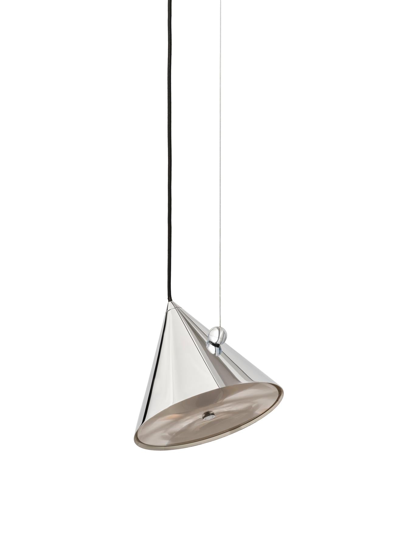 Závesná lampa POSE strieborná