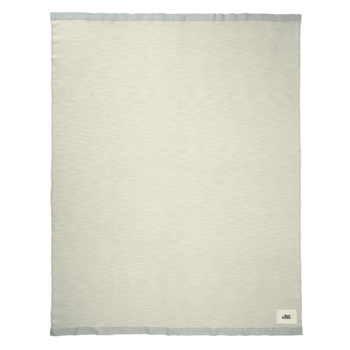 Cream THREAD blanket with blue