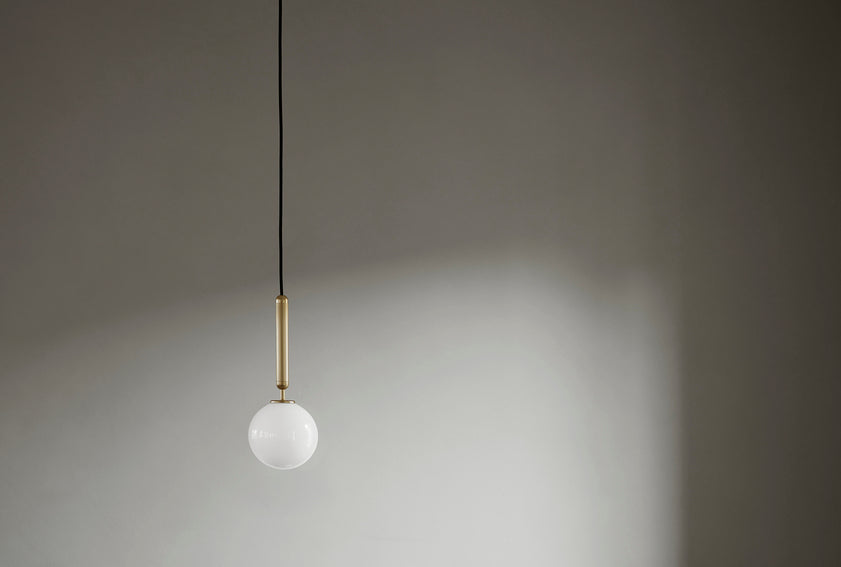 MIIRA Pendant Lamp in Brass with Opal Glass