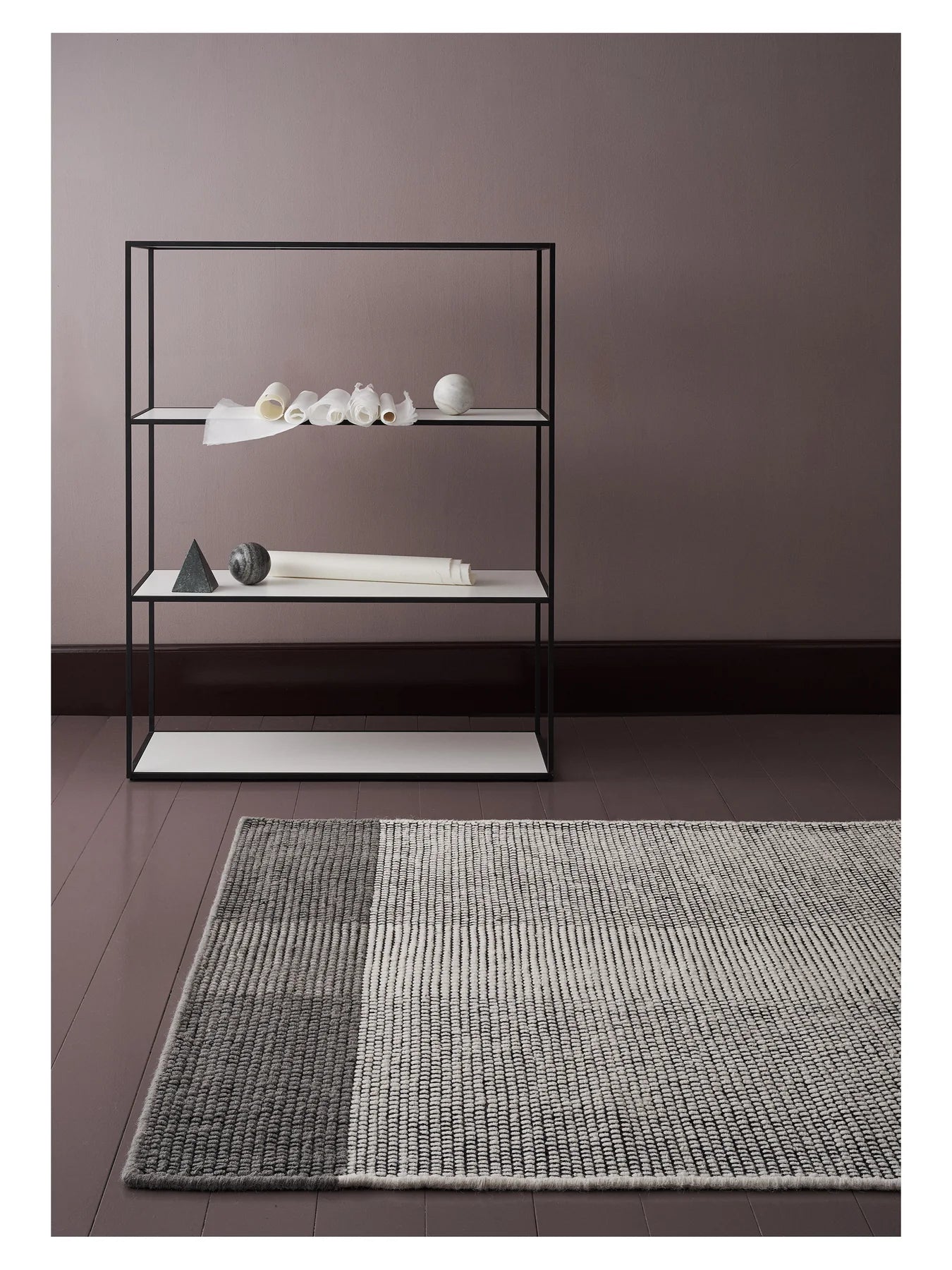 POMEZIA Rug - PETROL gray with sea green