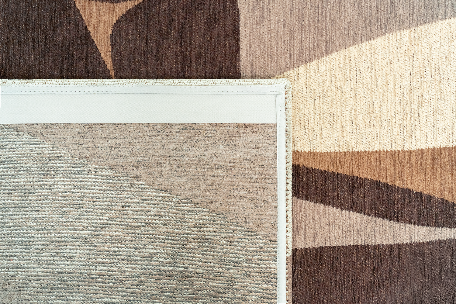 STONES Beige Rug with Brown and Coffee