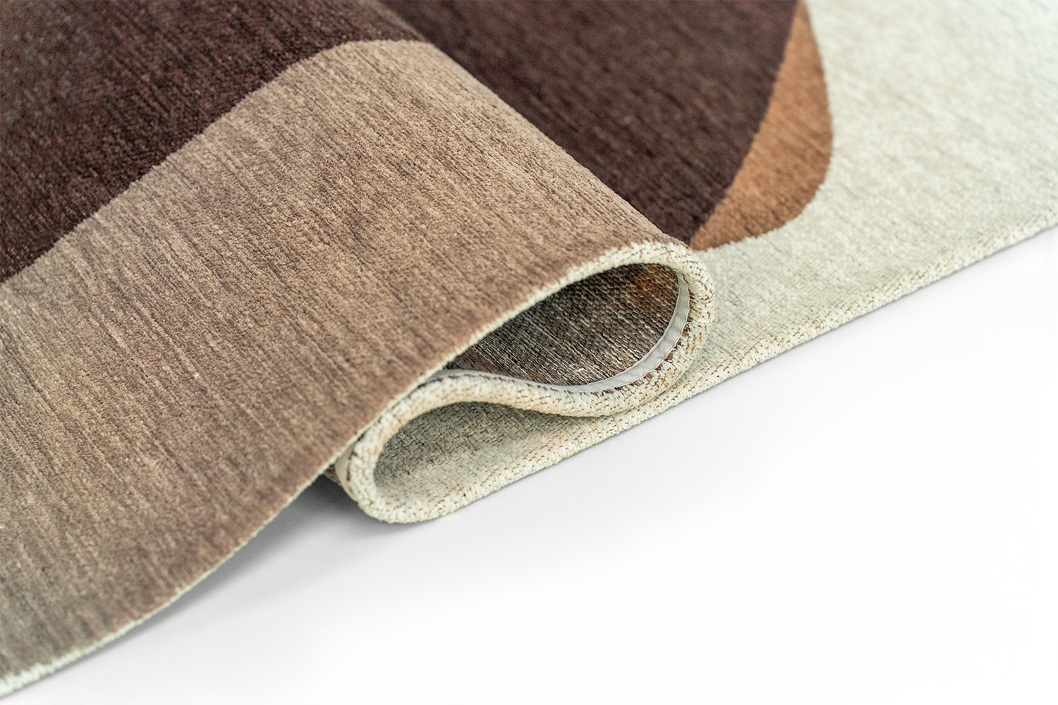 STONES Beige Rug with Brown and Coffee