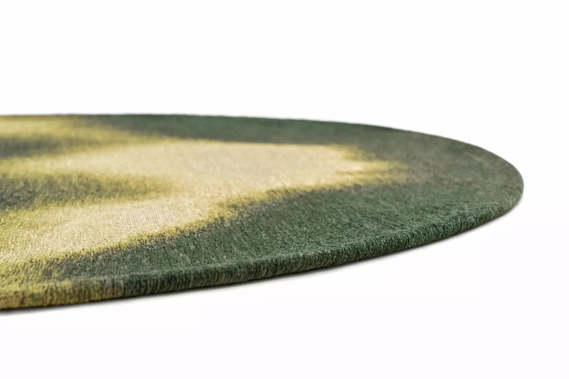 Okrúhly koberec AQUARELLE LEAF zelený so žltým