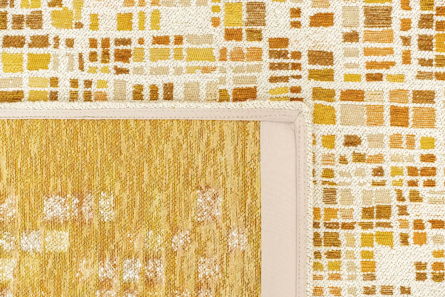 Koberec CUBIK béžový s oranžovou a žltou