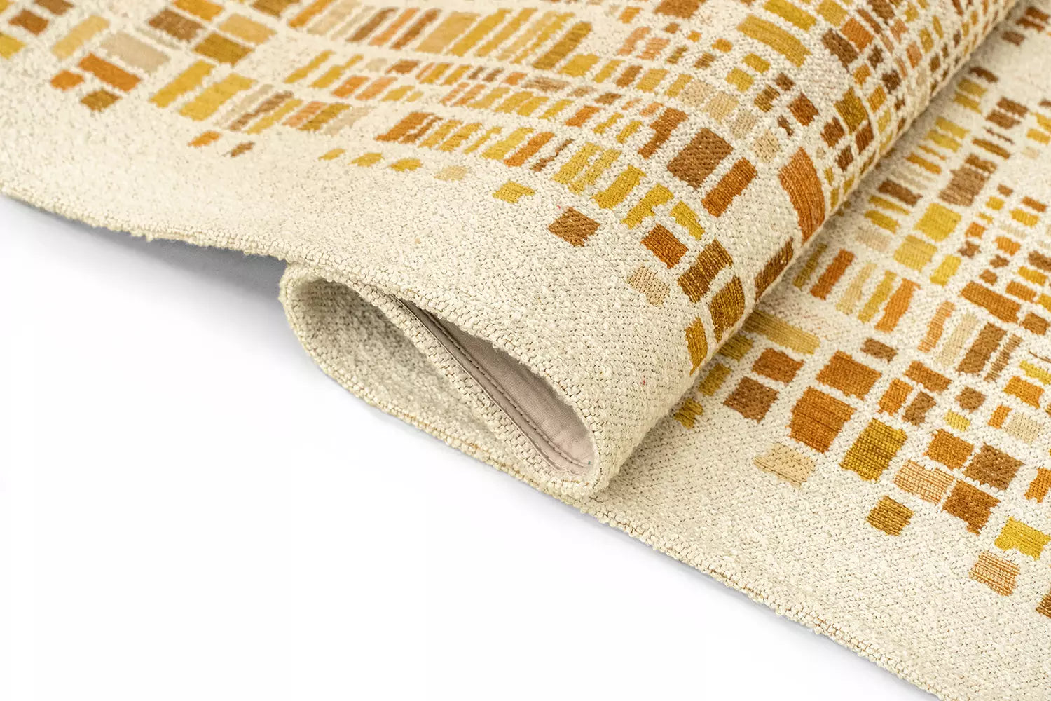 Koberec CUBIK béžový s oranžovou a žltou