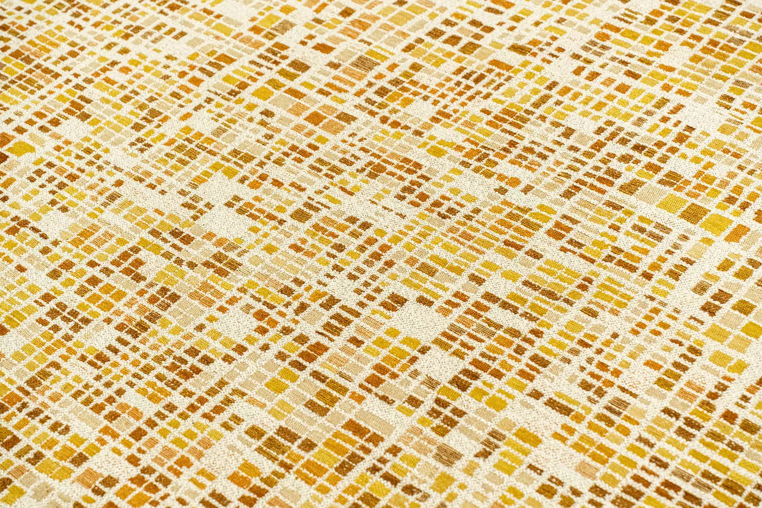 Koberec CUBIK béžový s oranžovou a žltou