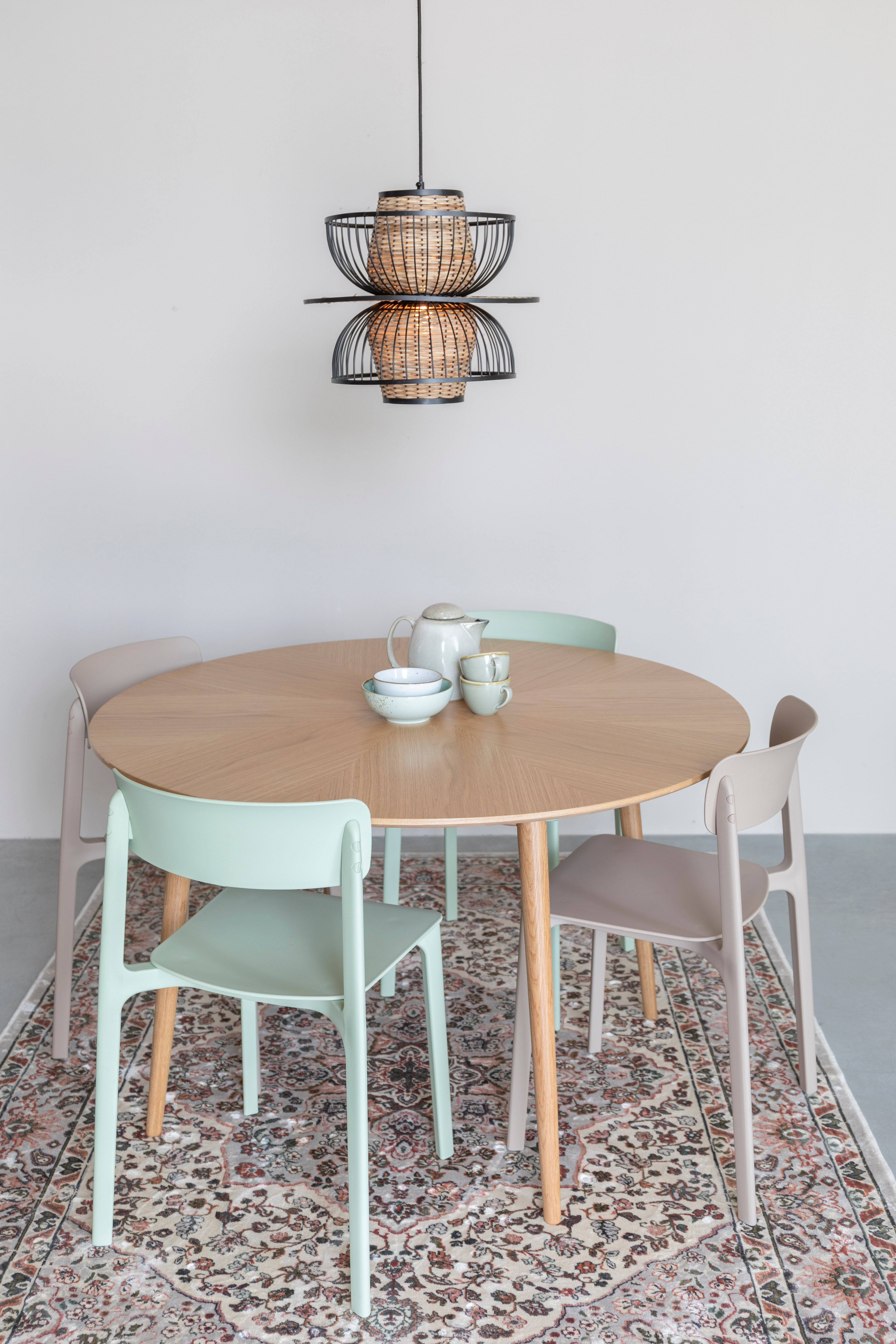 Fabio Round Table Oak Veneer