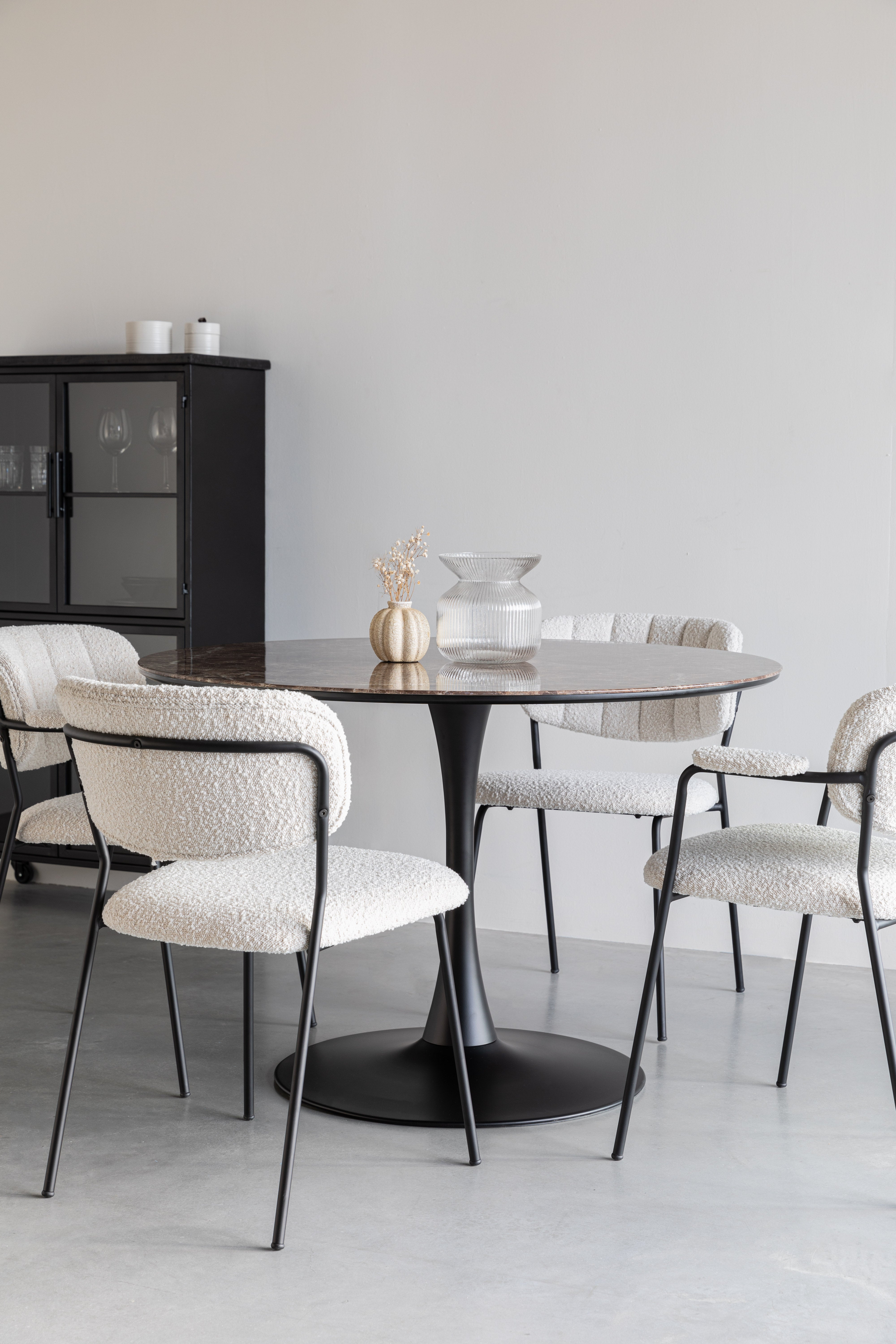 Kruhový stôl MARU čierny