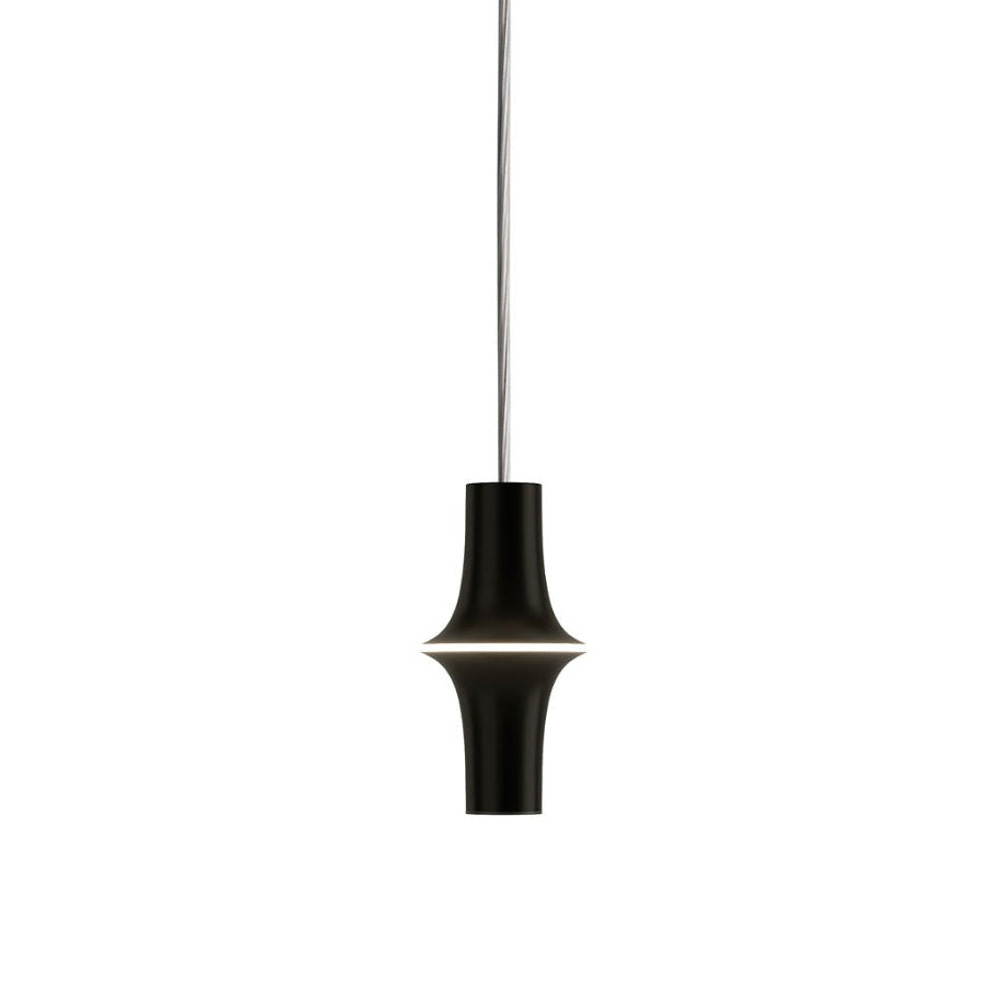 Závesná lampa AVRO podlhovastá čierna