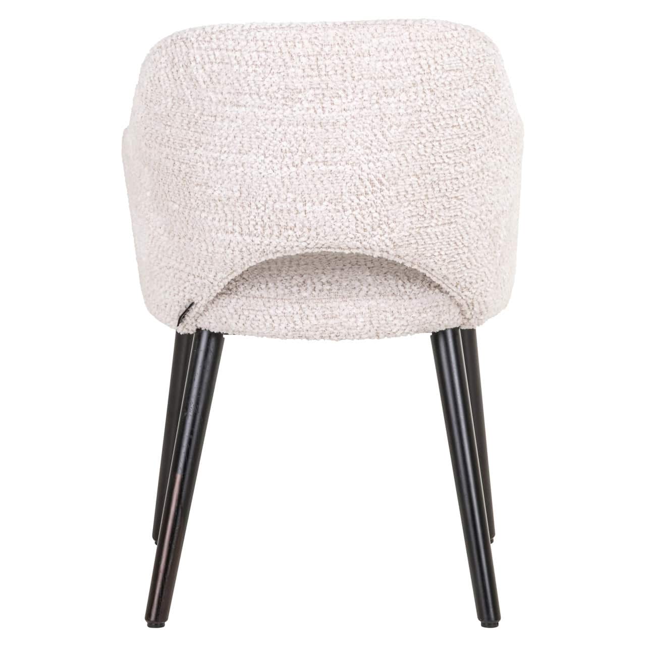 GINNA Chair in Cream with Black Base