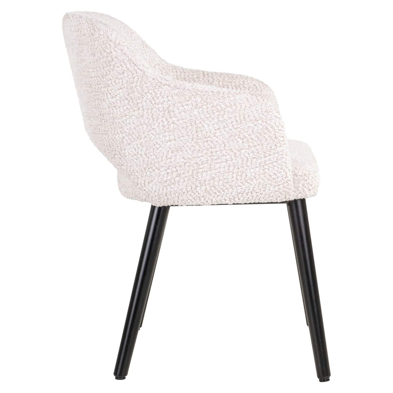GINNA Chair in Cream with Black Base