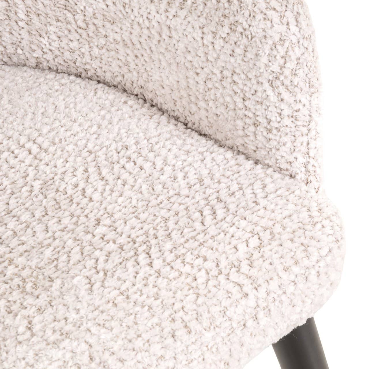 GINNA Chair in Cream with Black Base