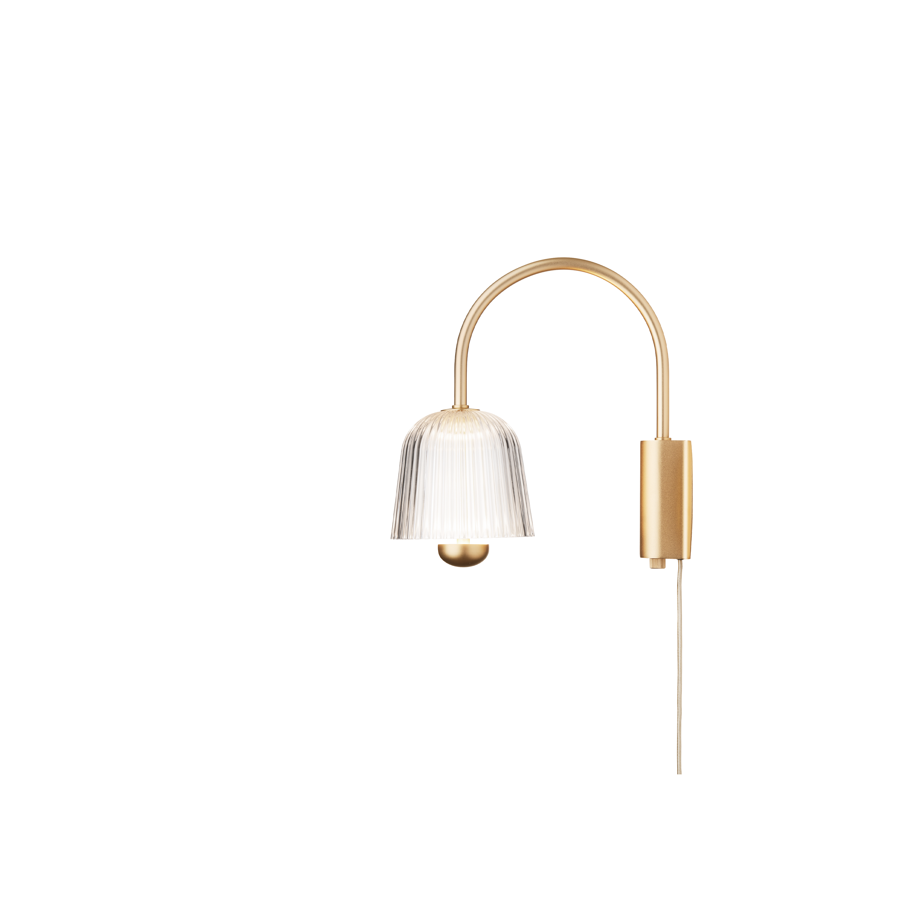 Nástenná lampa ASTEEA zlatá s transparentnou