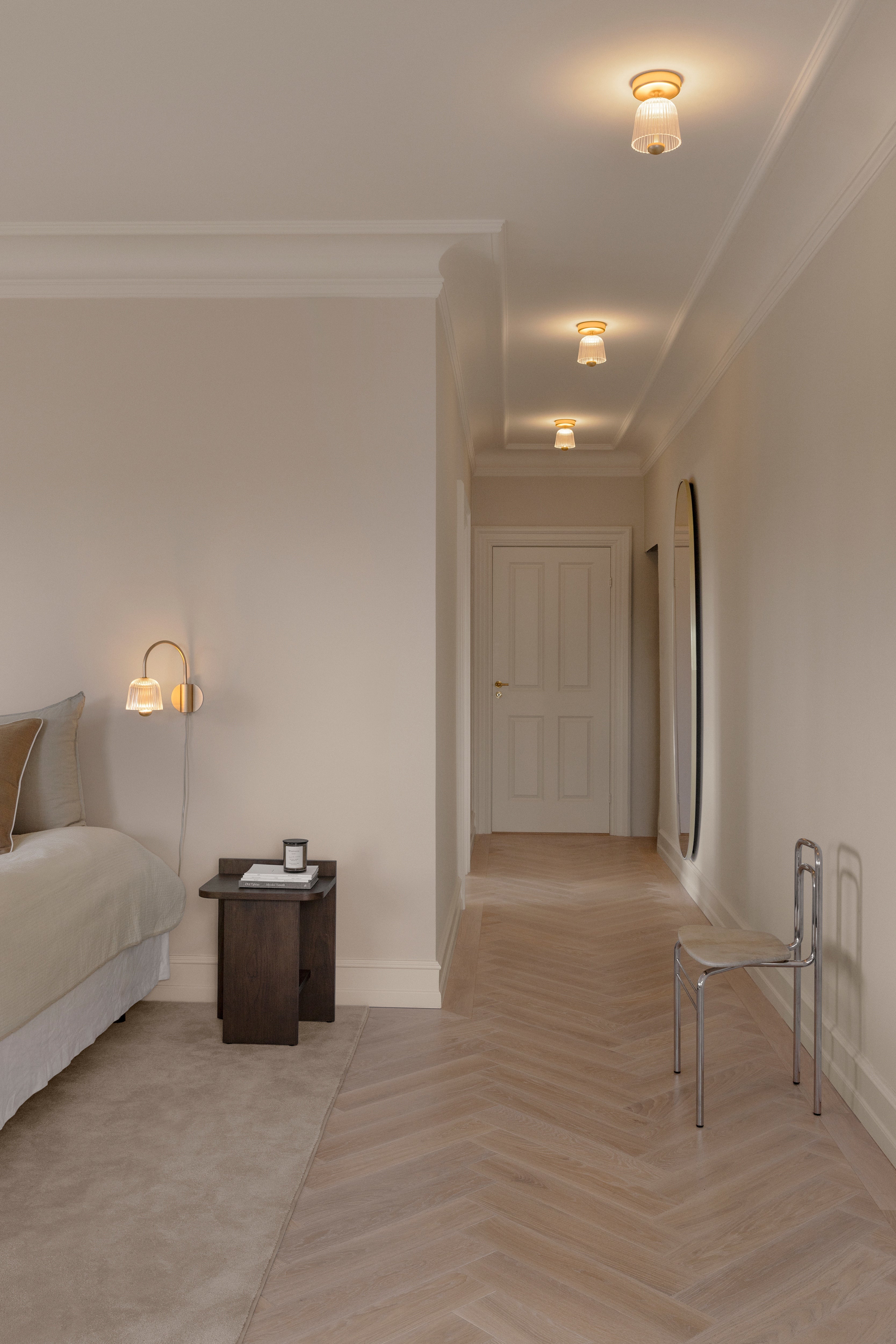 Lampa stropná ASTEEA zlatá s transparentnou