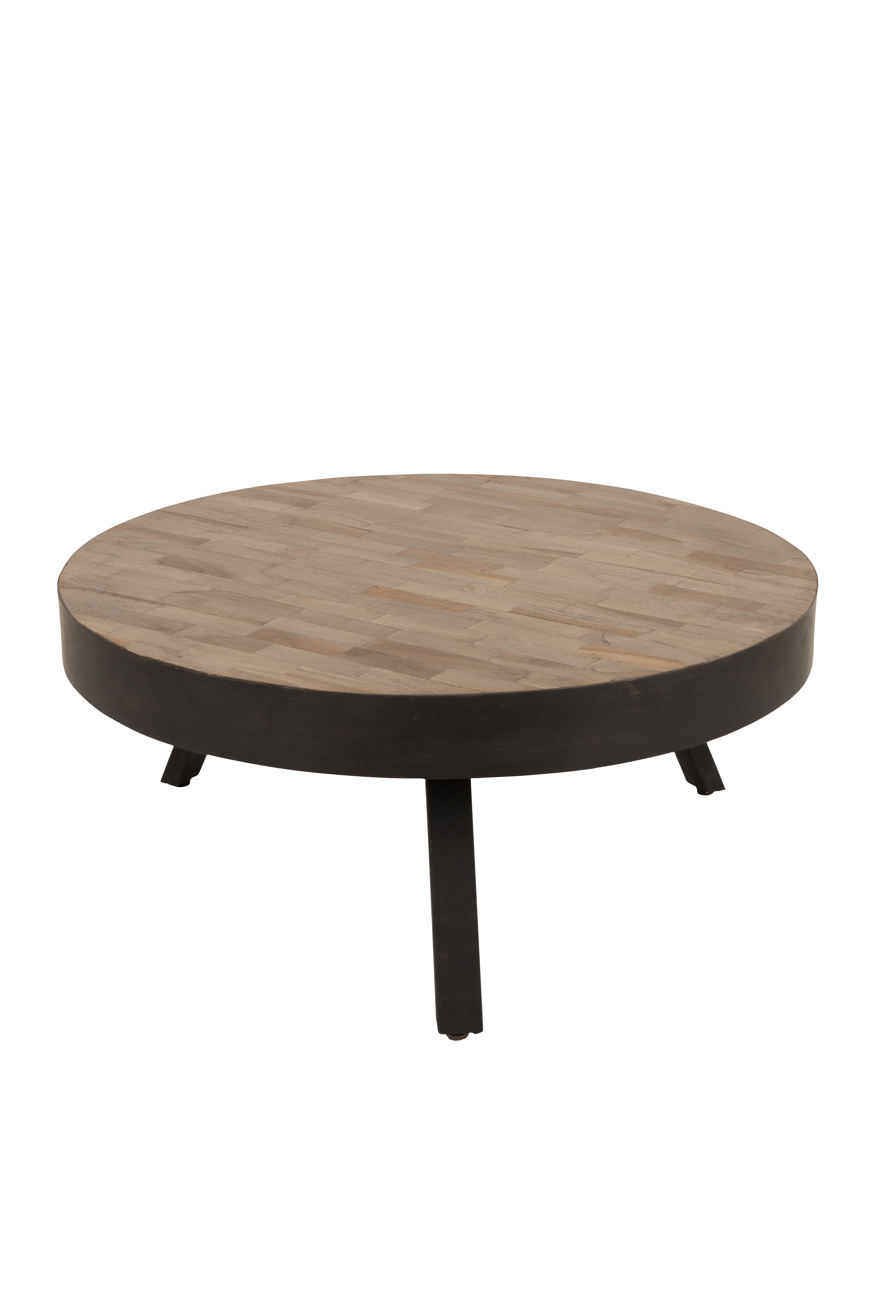 SURI coffee table teak wood with black base