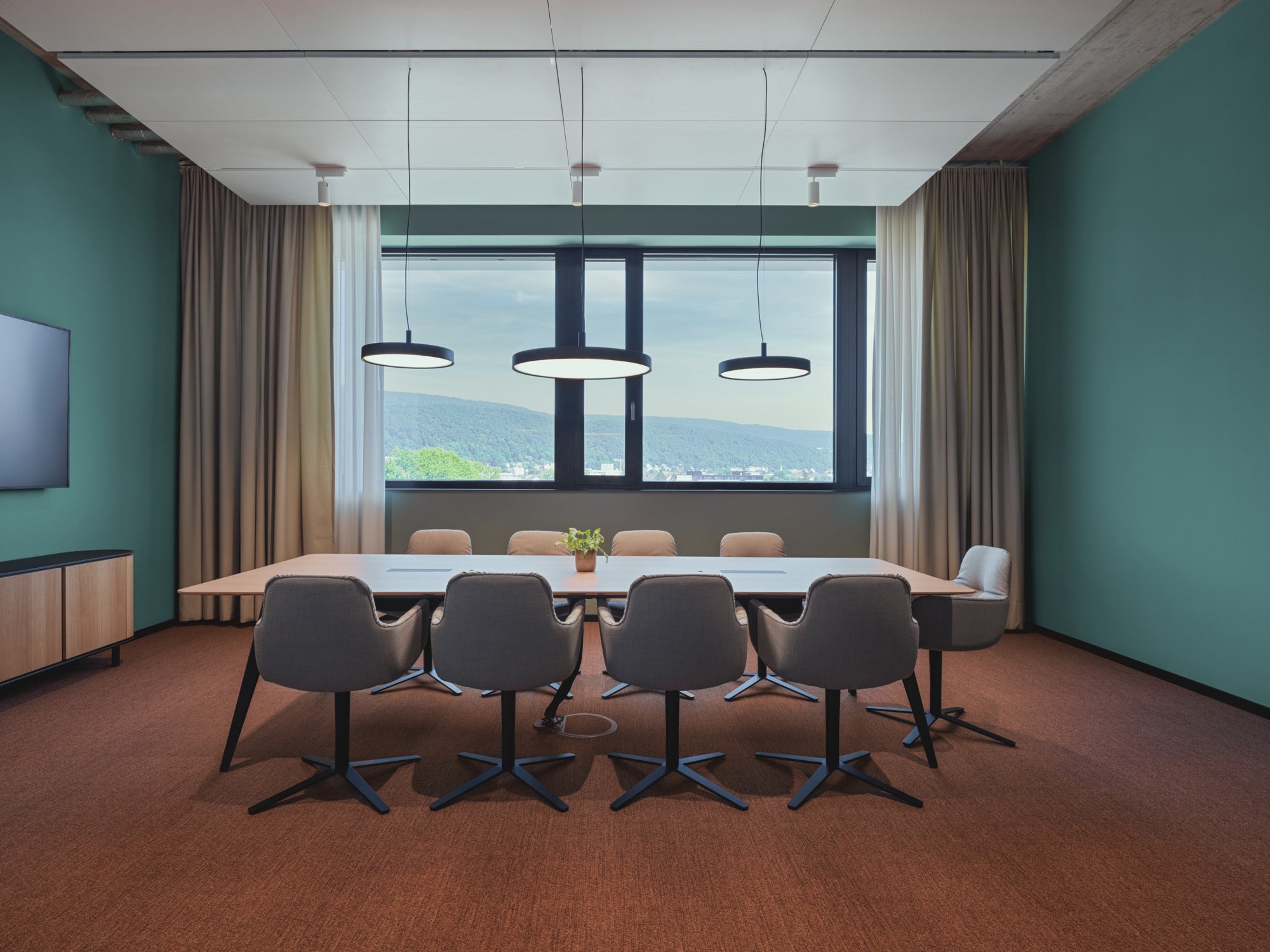 Lampa wisząca LP SLIM ROUND surowe aluminium