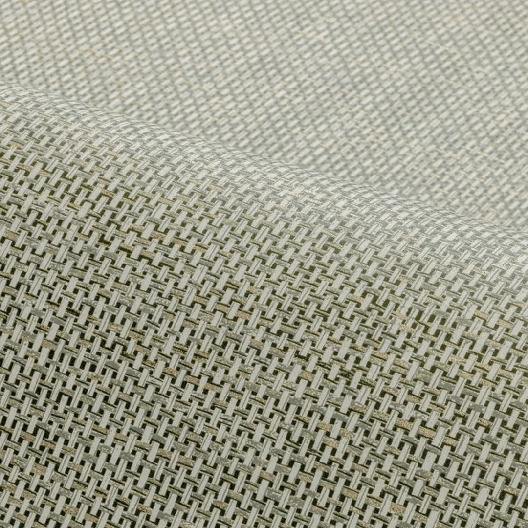VANNORA Structural Wallpaper Imitating Raffia - Olive Green