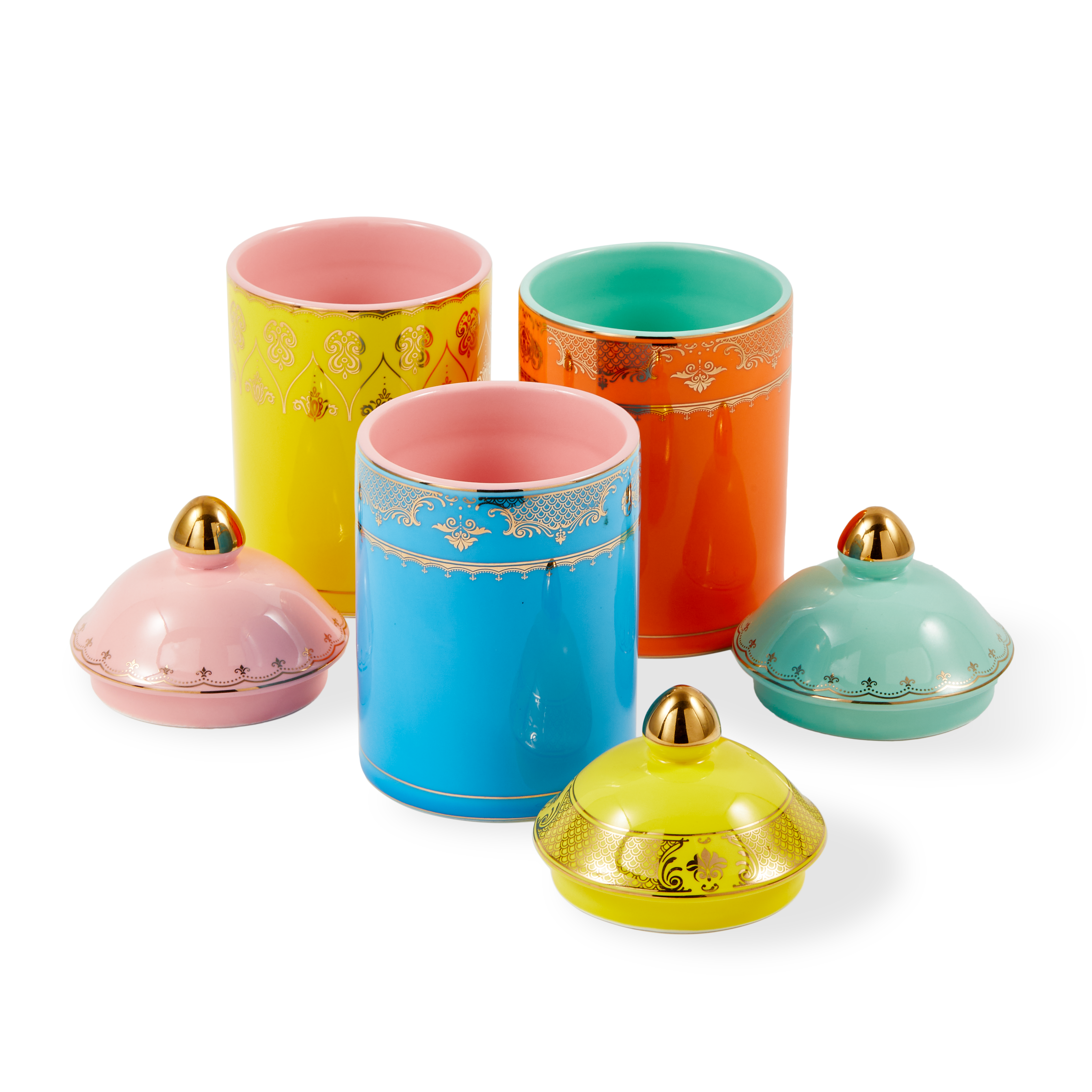 Porcelánový pohár GRANDPA oranžový s mätou