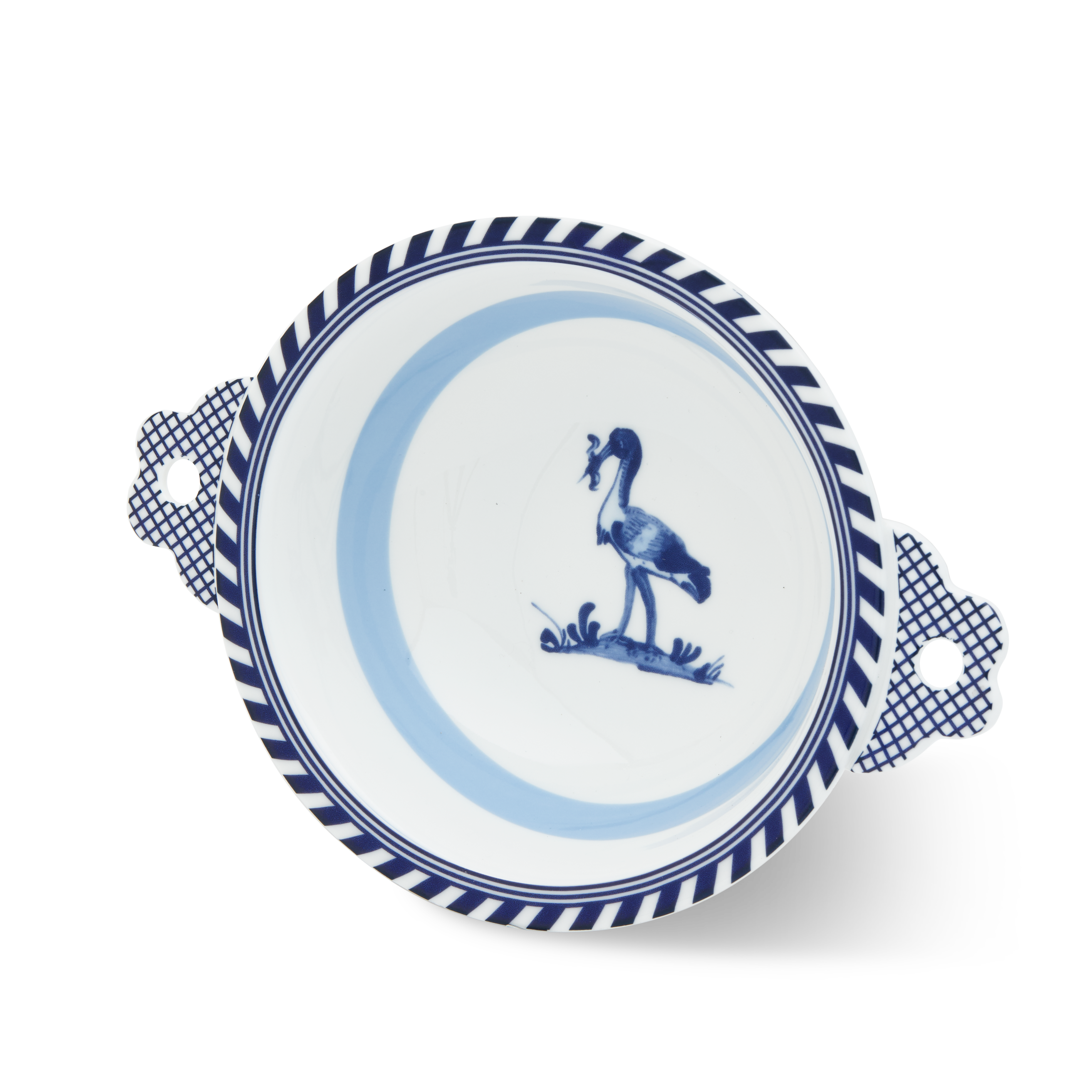 Miska BIRD biela s modrou