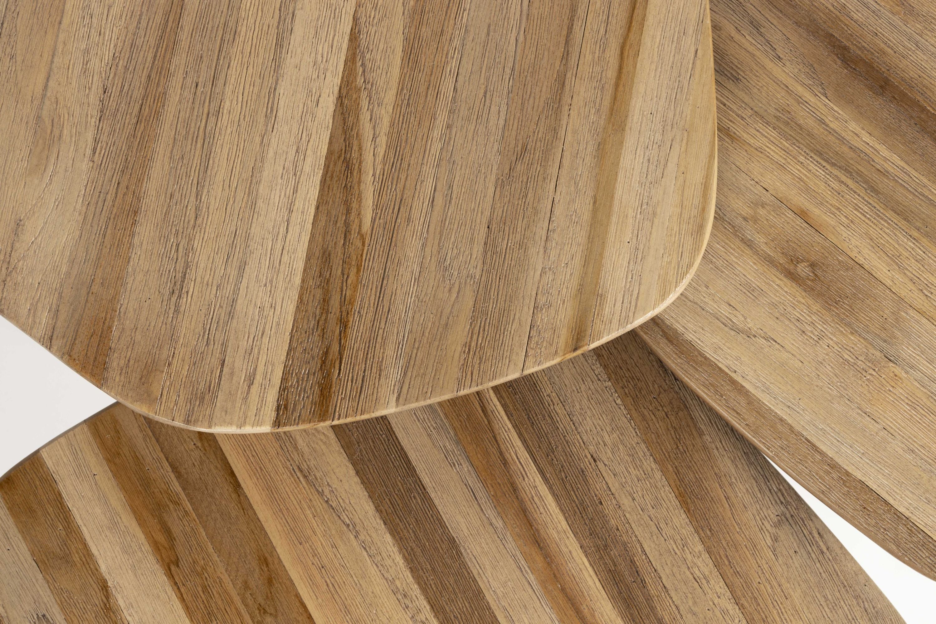 Drevené konferenčné stolíky CUTIES z teakového dyhy