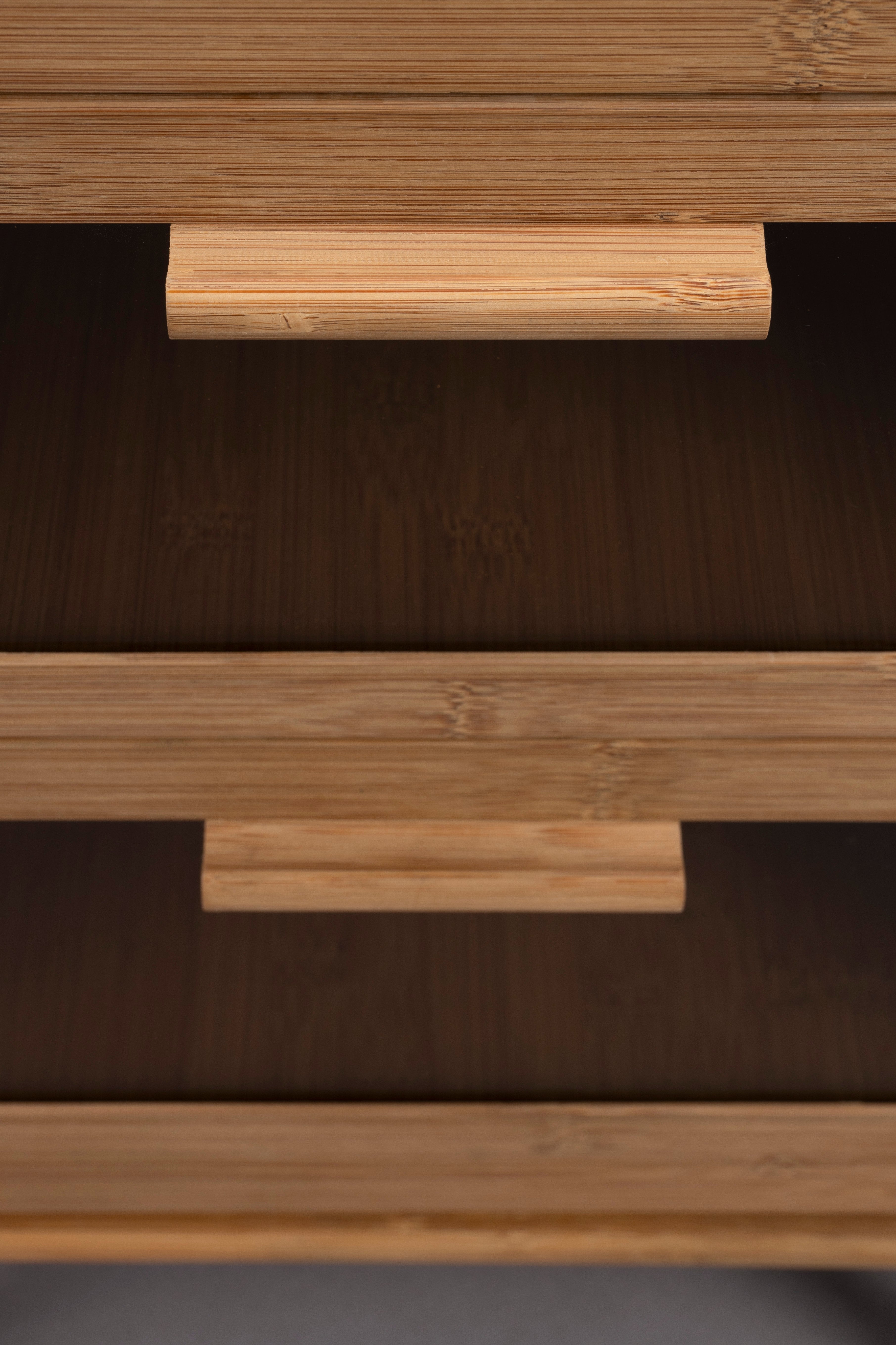 Nočná skrinka CAROUN karbonizované bambusové drevo