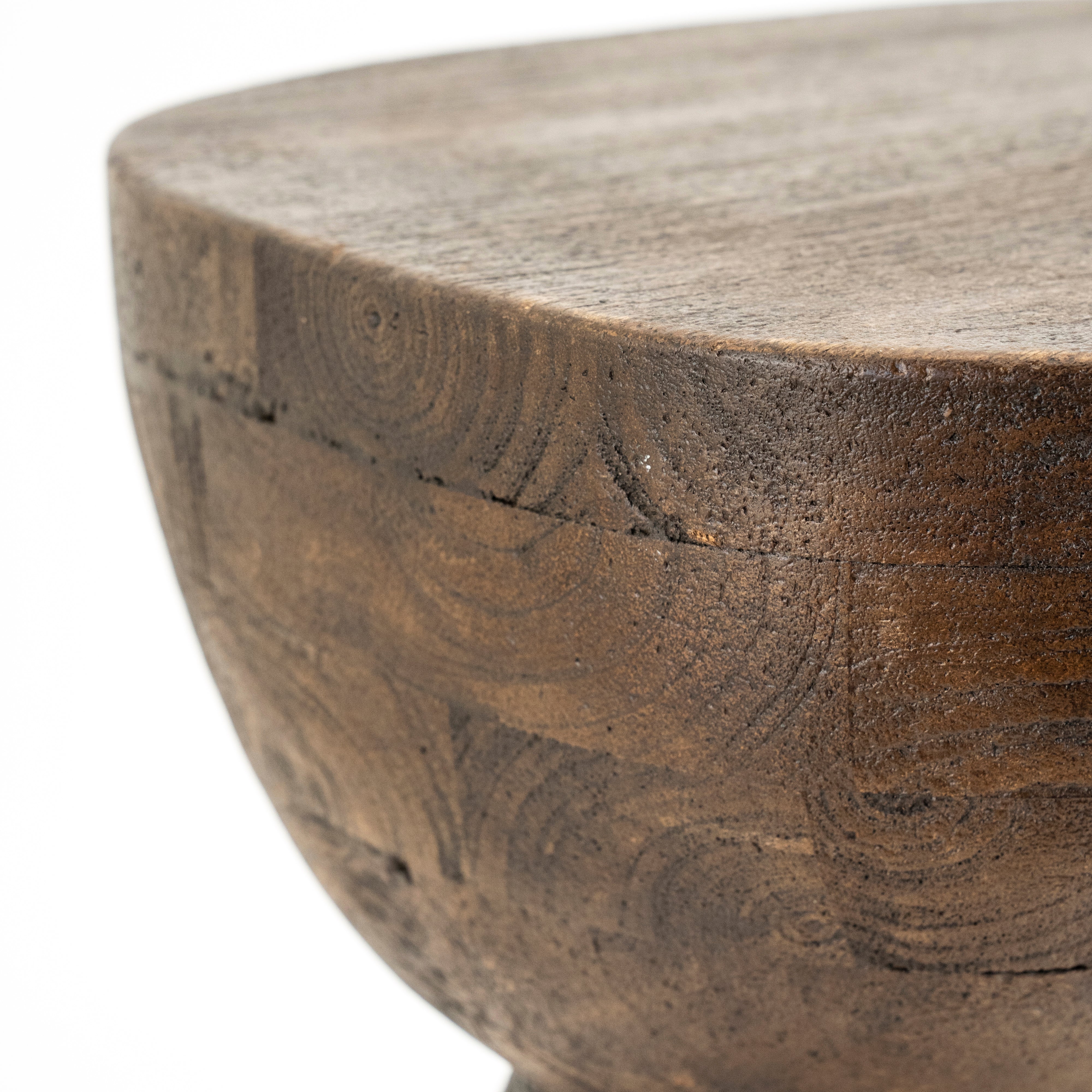 COBBLE Side Table Dark Brown Mango Wood