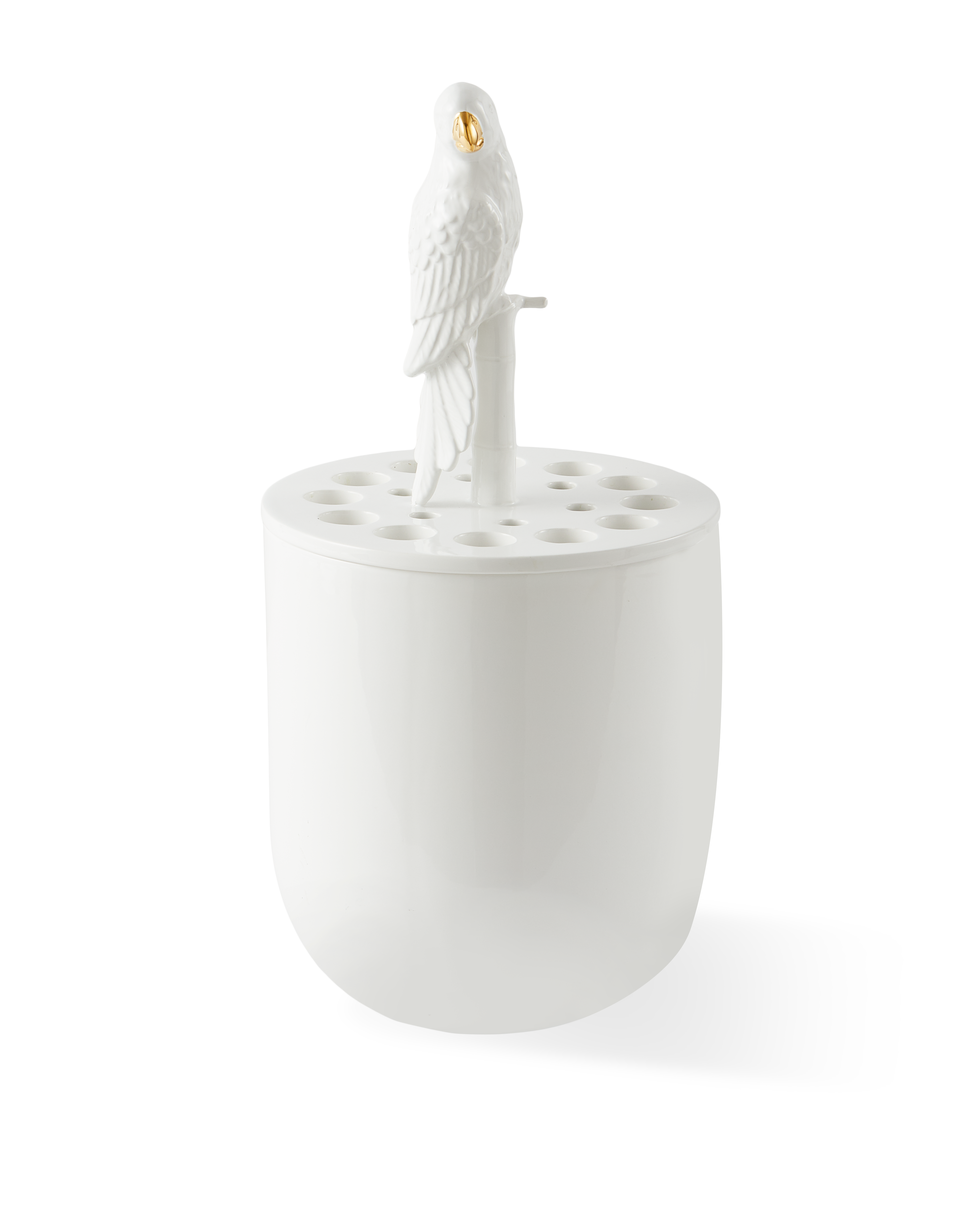 Váza BIRD-WATCHING biela keramika