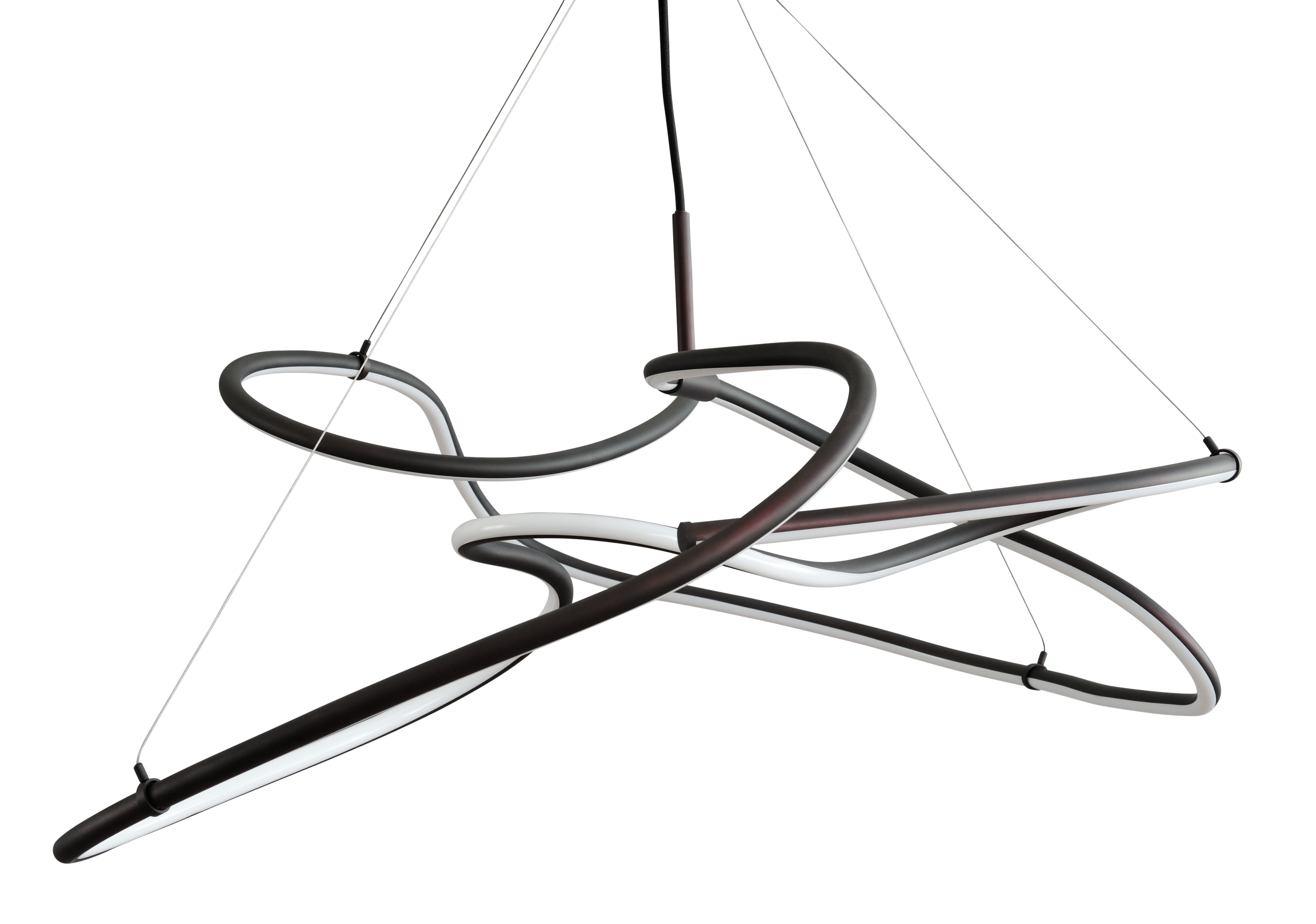 GHOST chandelier burnt black