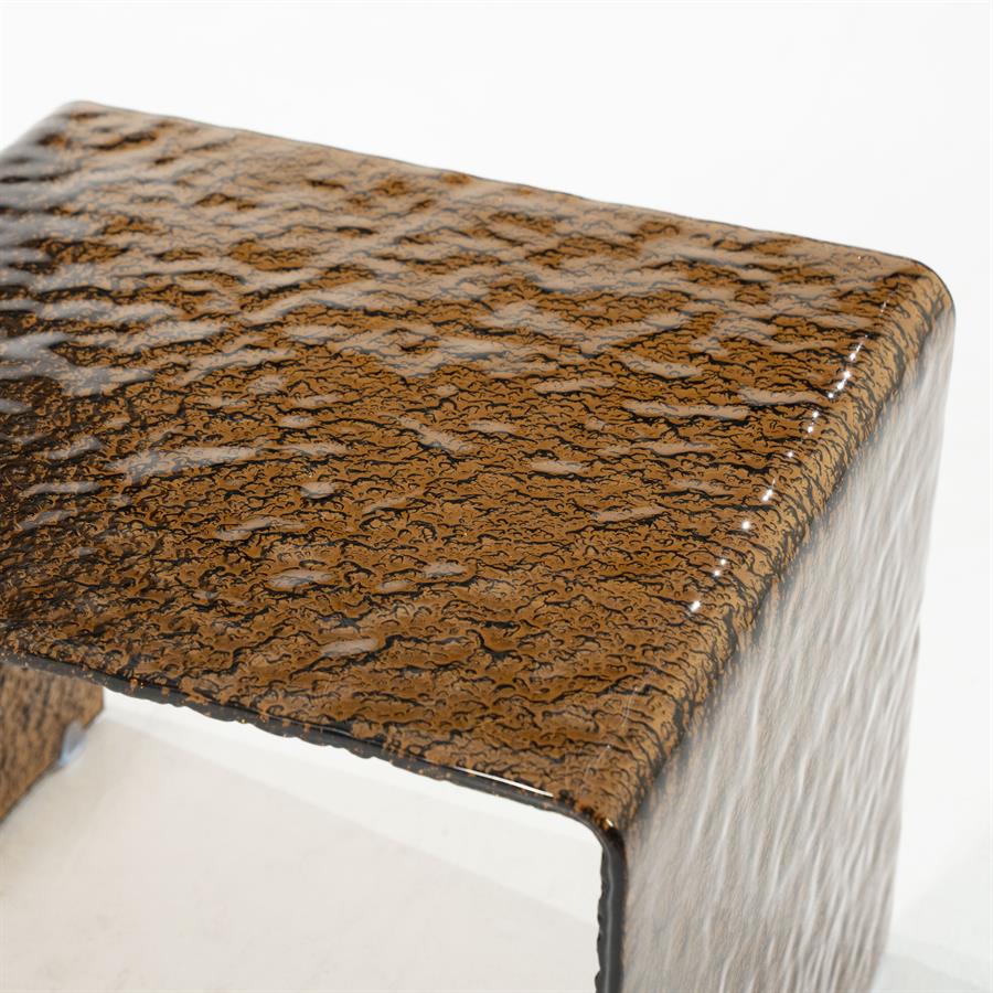 RIPPLE Side Table Dark Brown Glass