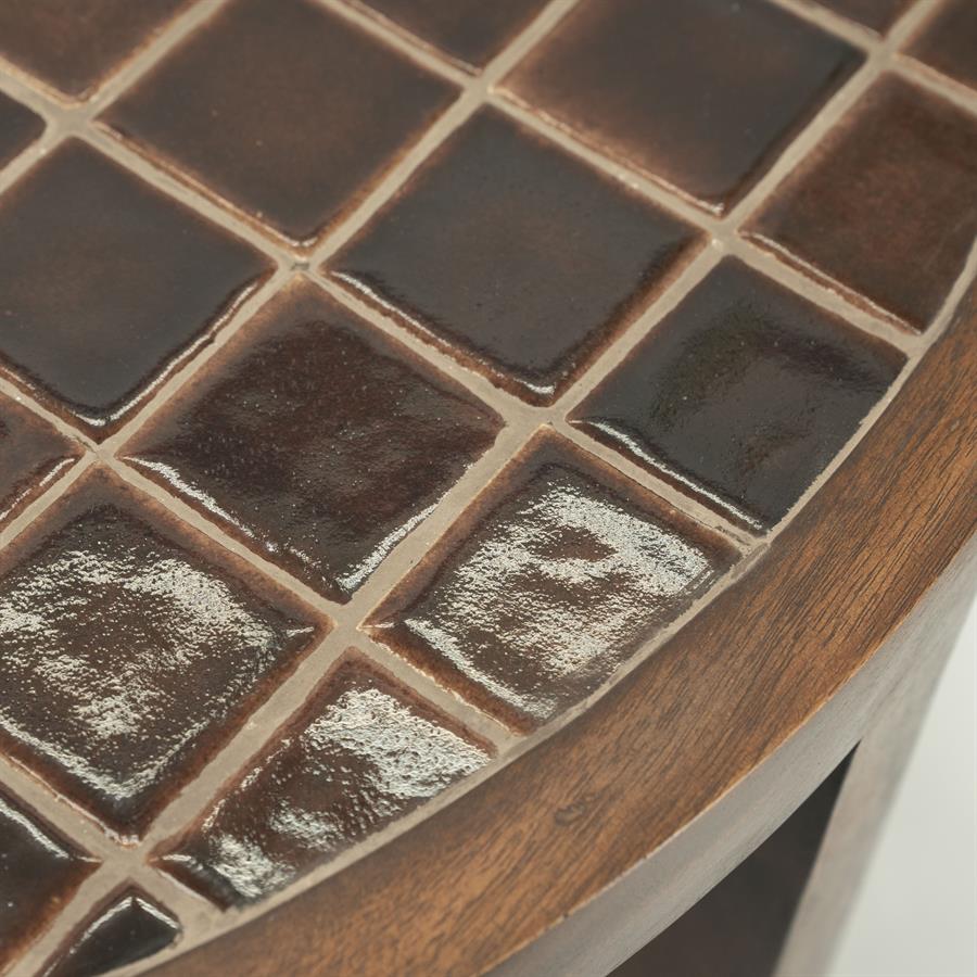 Kávový stolík TILED UP tmavohnedé mango drevo