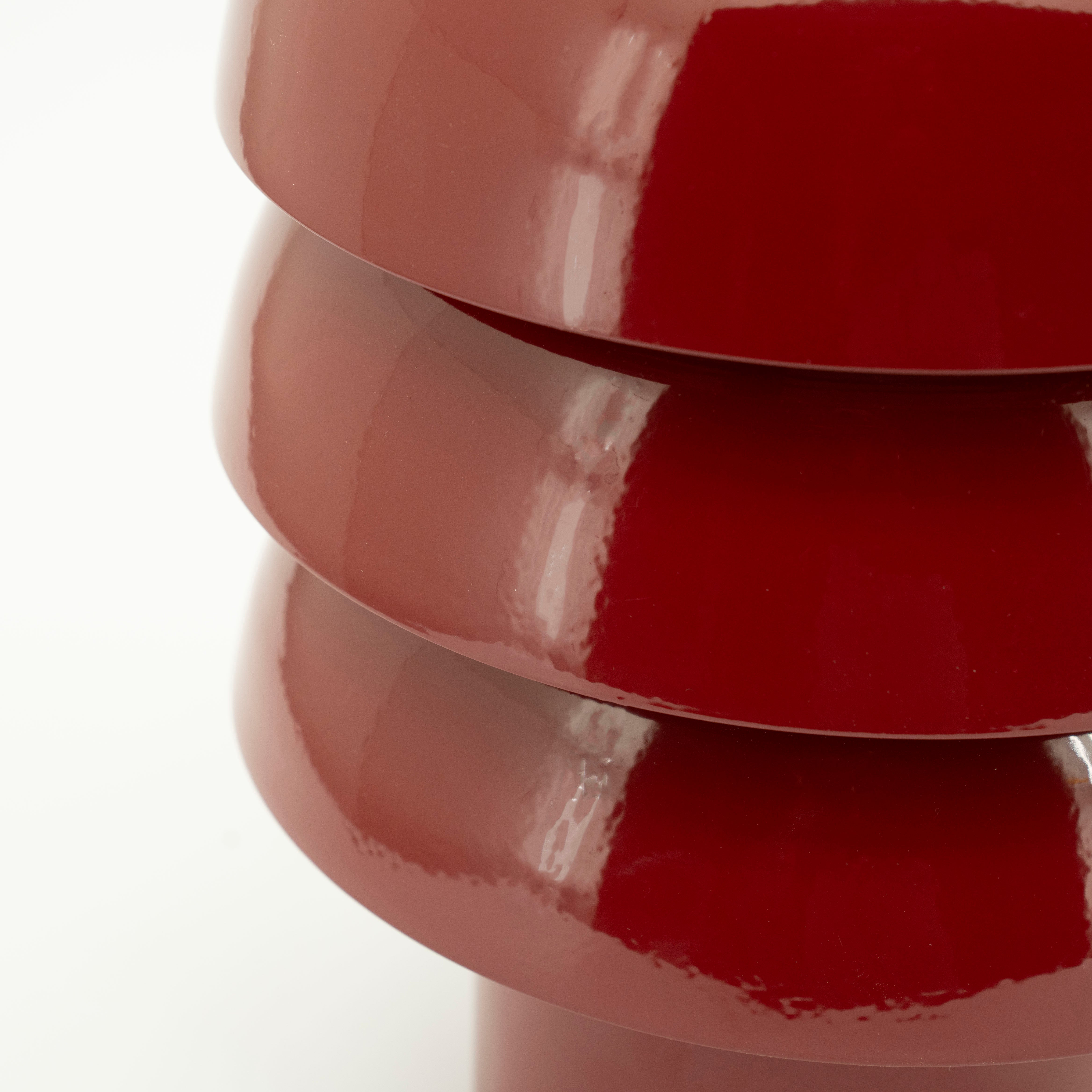 Stolná lampa CURO burgundská