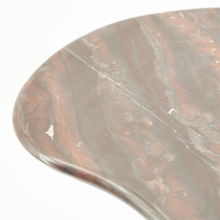 ROSSO side table brown marble